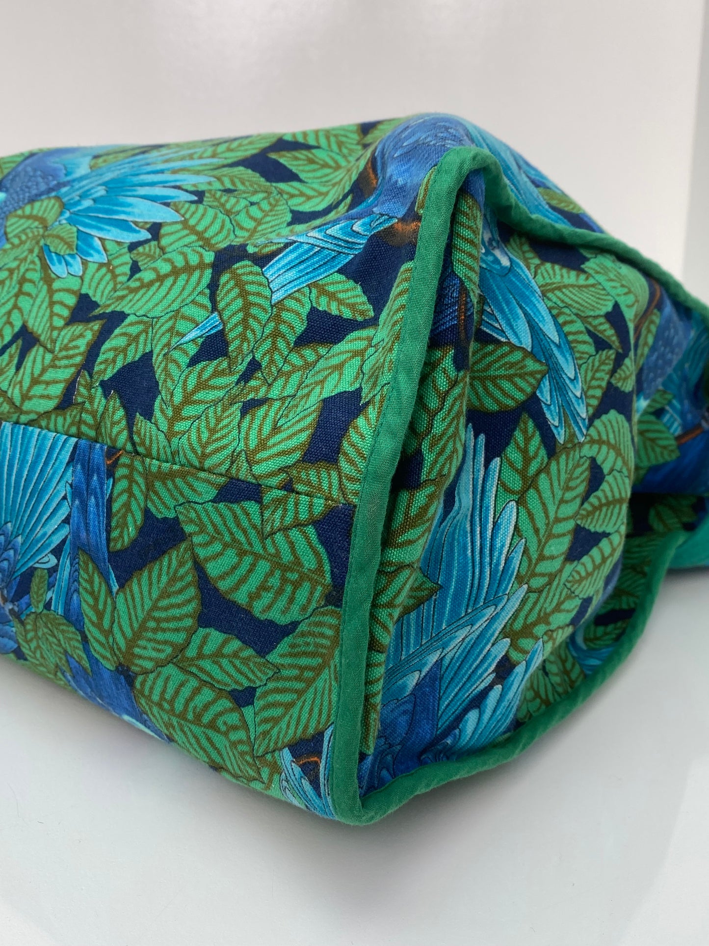 Hermes Green & Blue Birds Large Tote