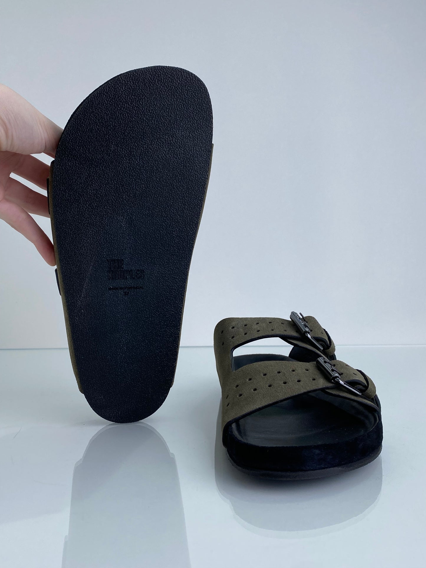 The Kooples Green Suede Sandals, 37