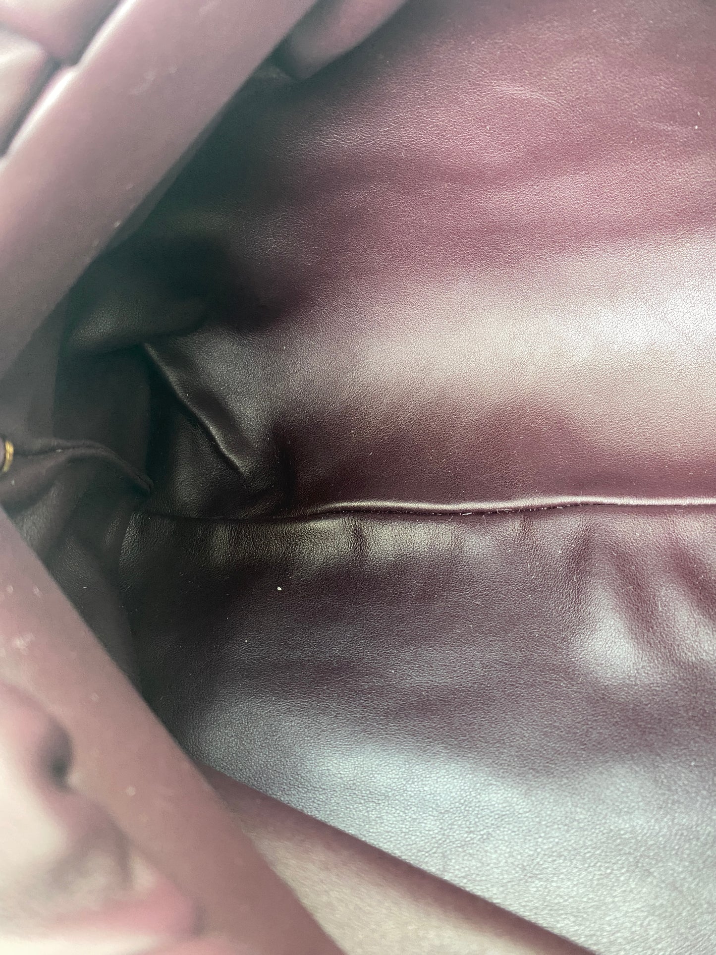 Bottega Veneta Eggplant Nappa Chain Bag GHW