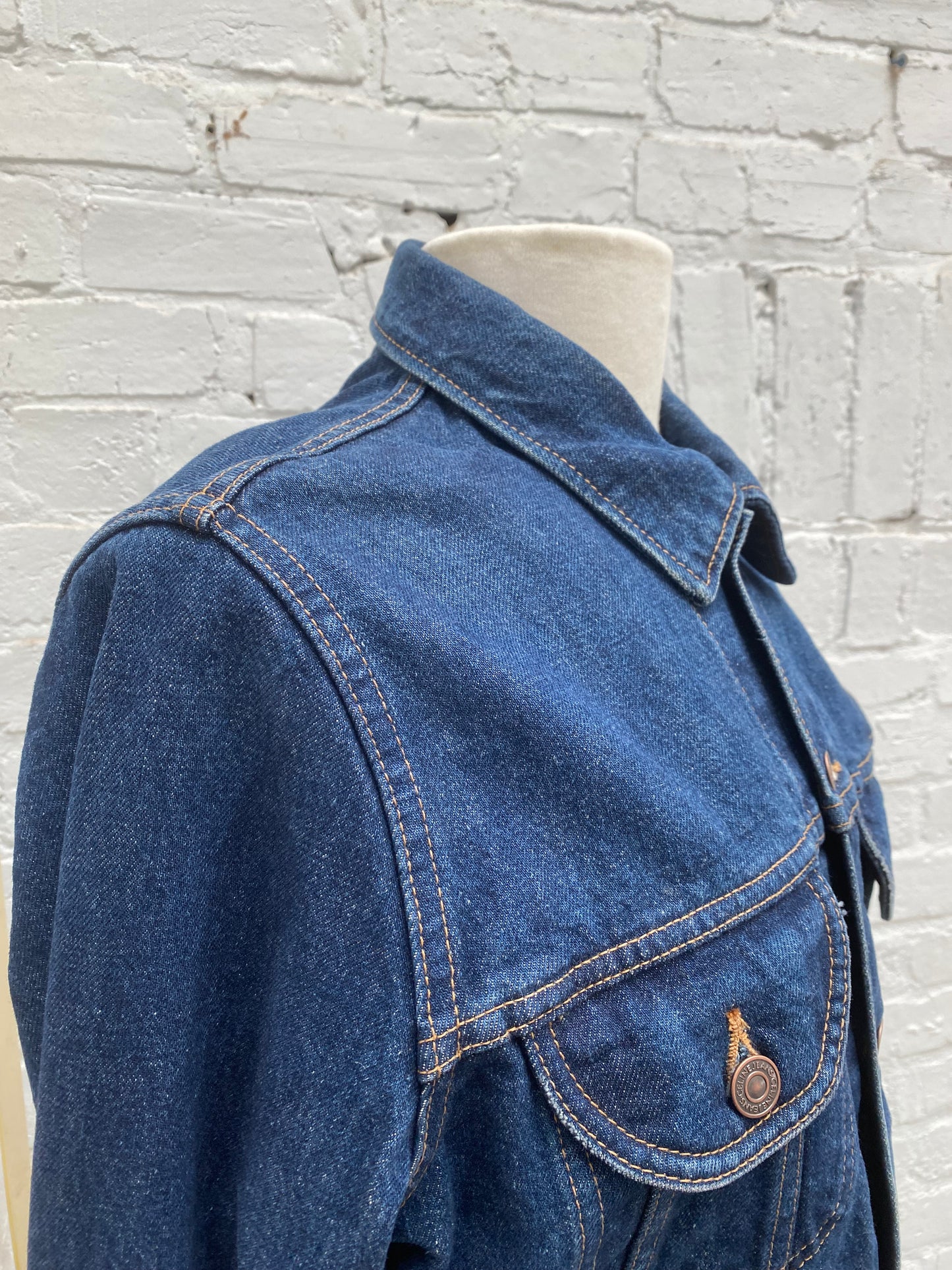 Celine Dark Union Wash Studded Triomphe Denim Jacket L