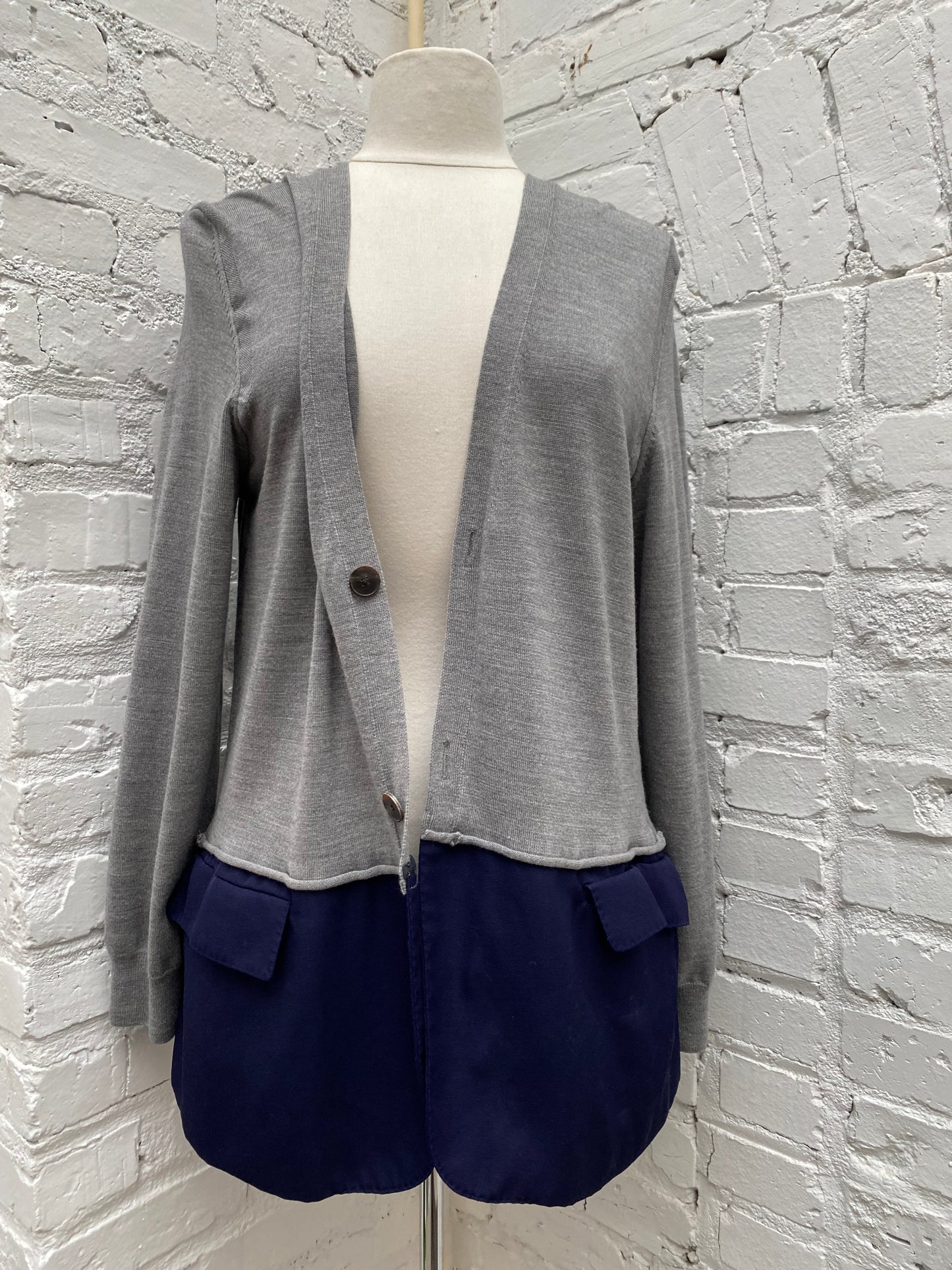 Haider Ackerman Gray & Navy Cardigan, M