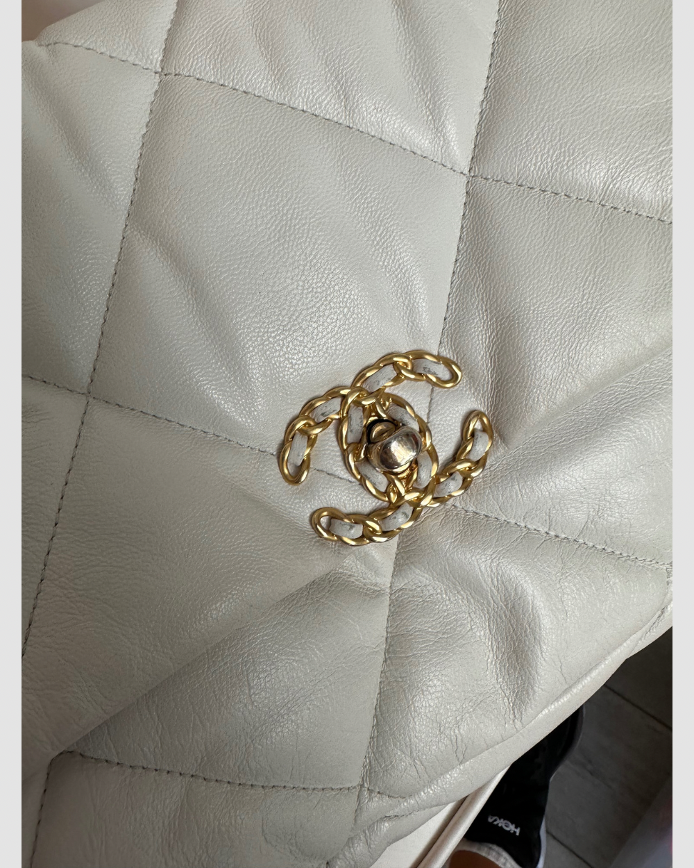 Chanel 2019 White Large Flap Bag