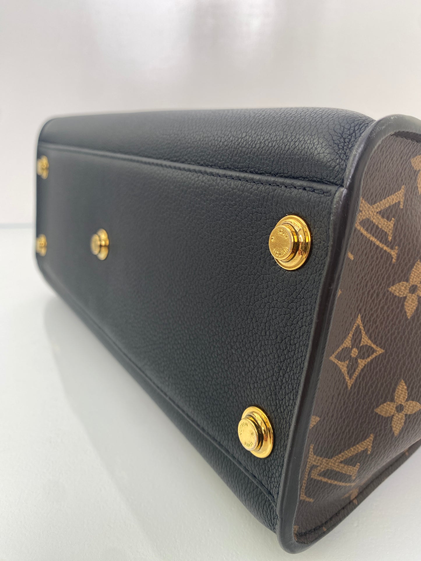 Louis Vuitton Black, Brown, & Monogram On My Side Tote Bag GHW