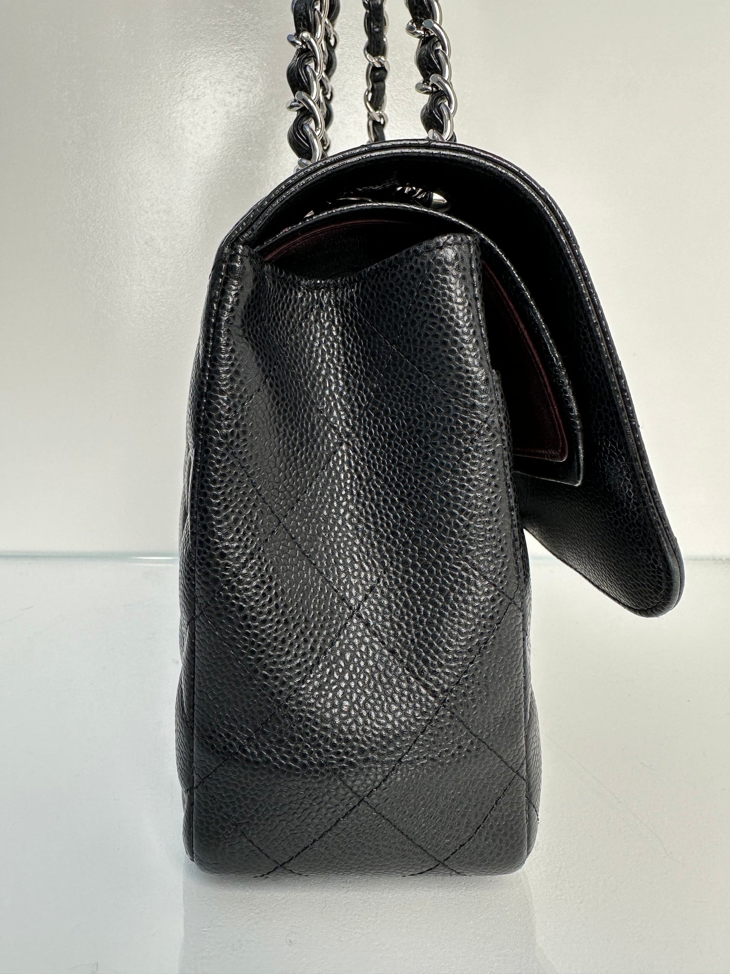 Chanel Jumbo Double Flap Black Caviar SHW