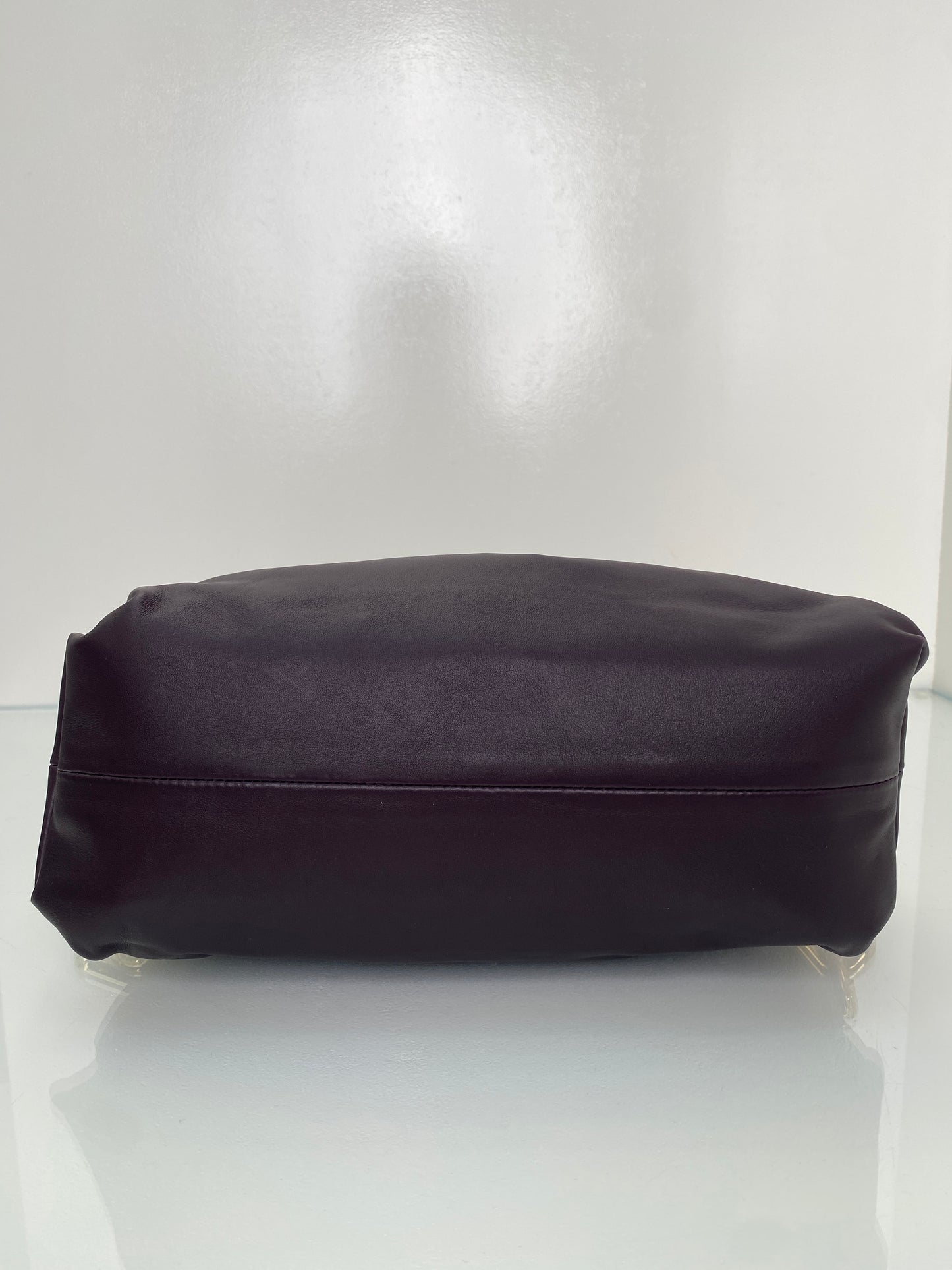 Bottega Veneta Eggplant Nappa Chain Bag GHW