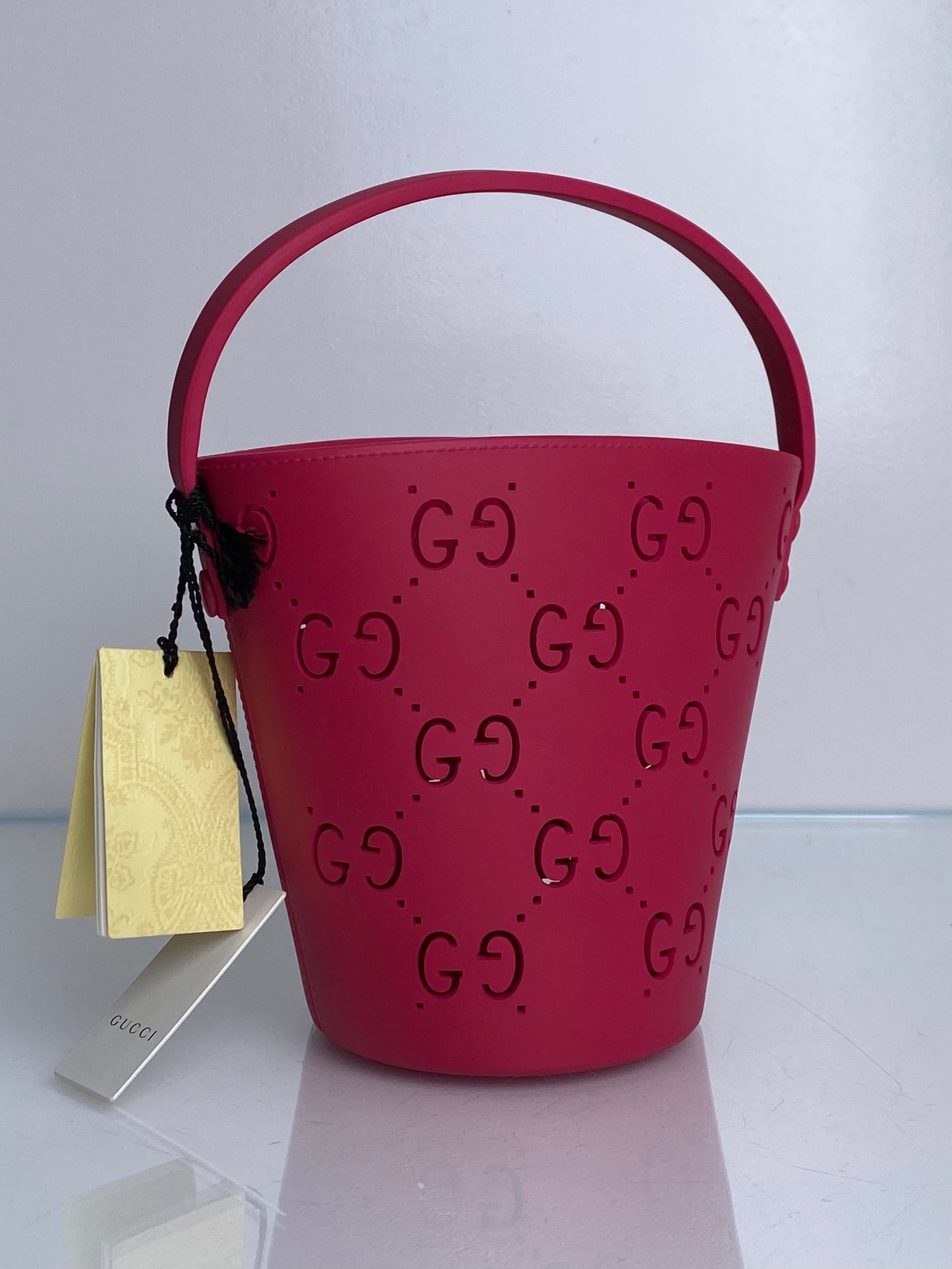 Gucci Pink Rubber Bucket Mini Bag