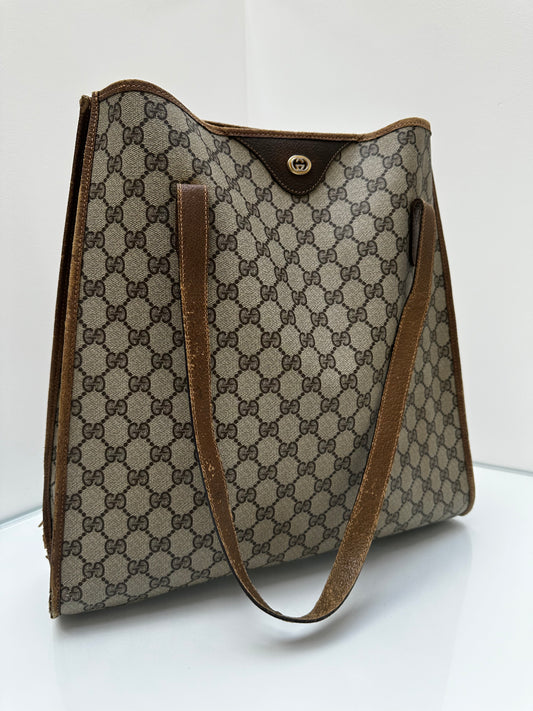 Gucci Vintage GG Canvas Large Tote