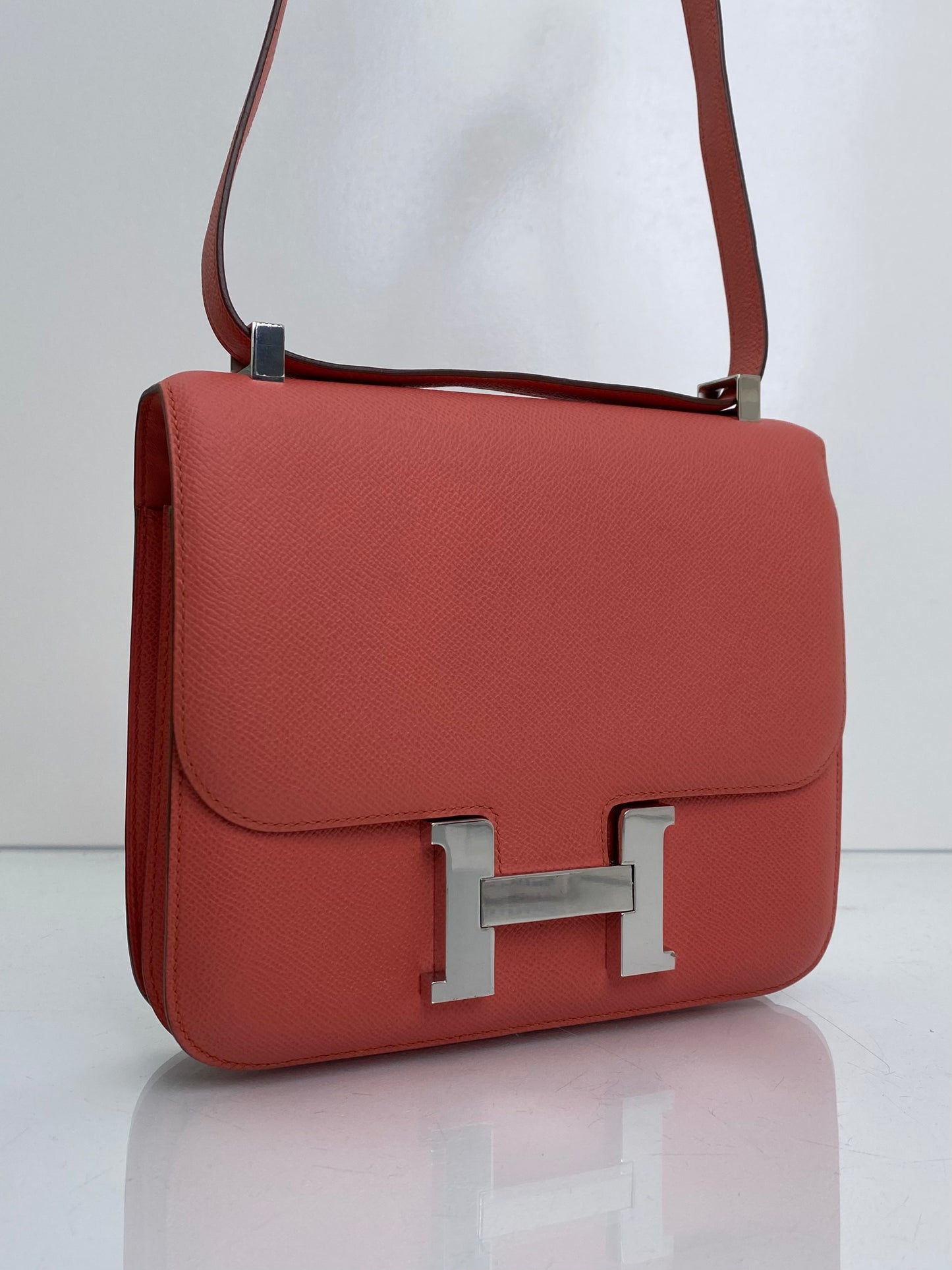 Hermes Pink Epsom Leather Constance 24 PHW