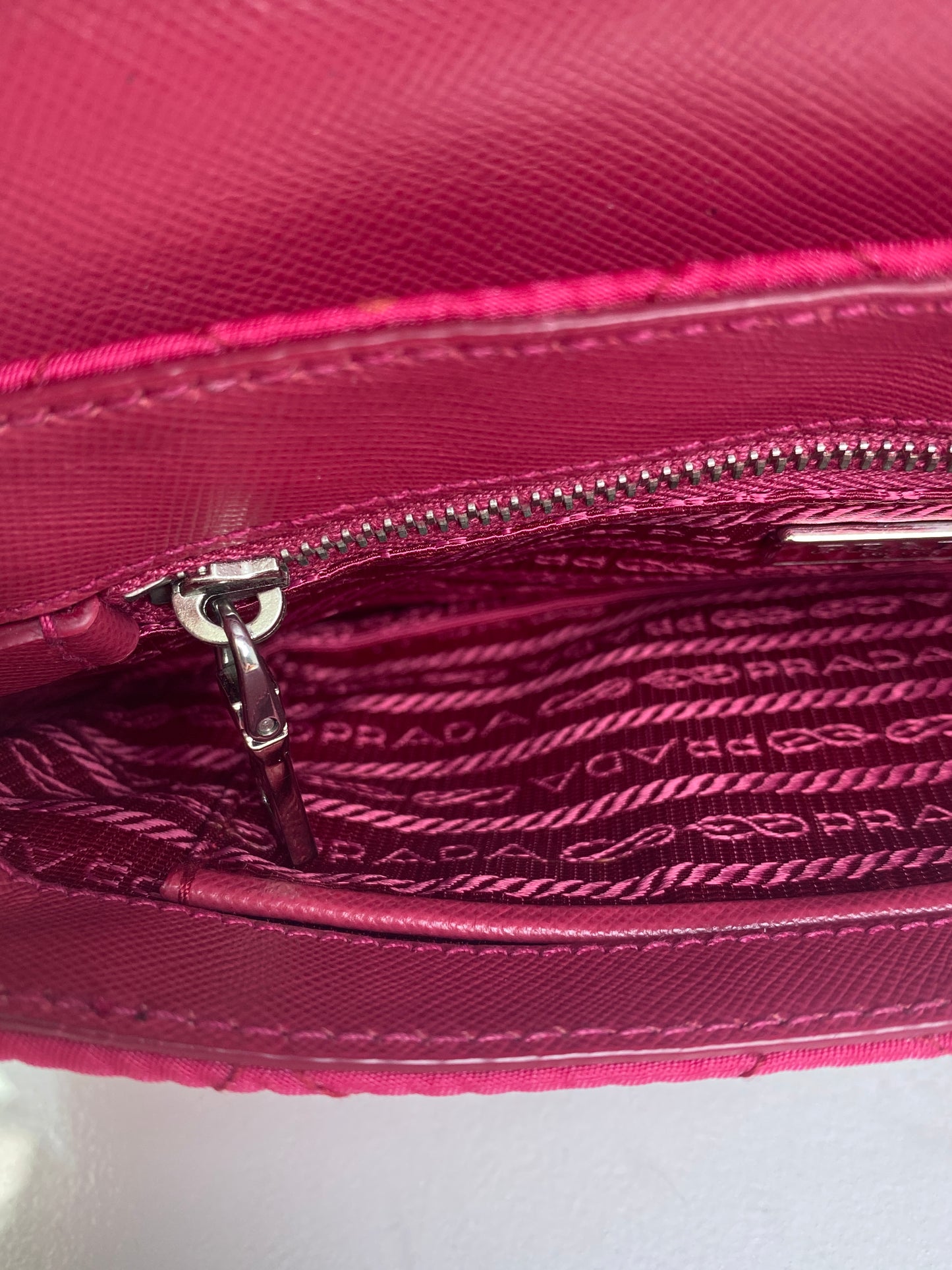 Prada Pink Tessuto Crossbody Bag SHW