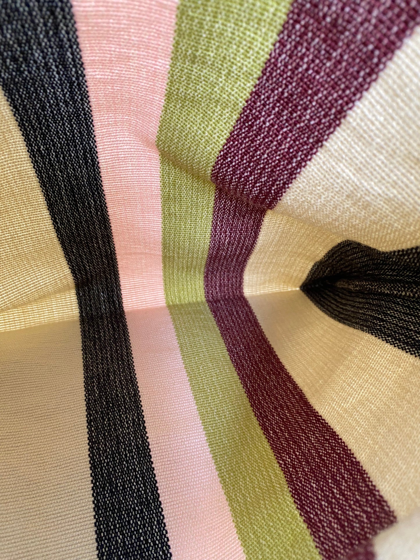 Marni Cream, Black, Burgundy, & Multicolor Striped Tote Bag
