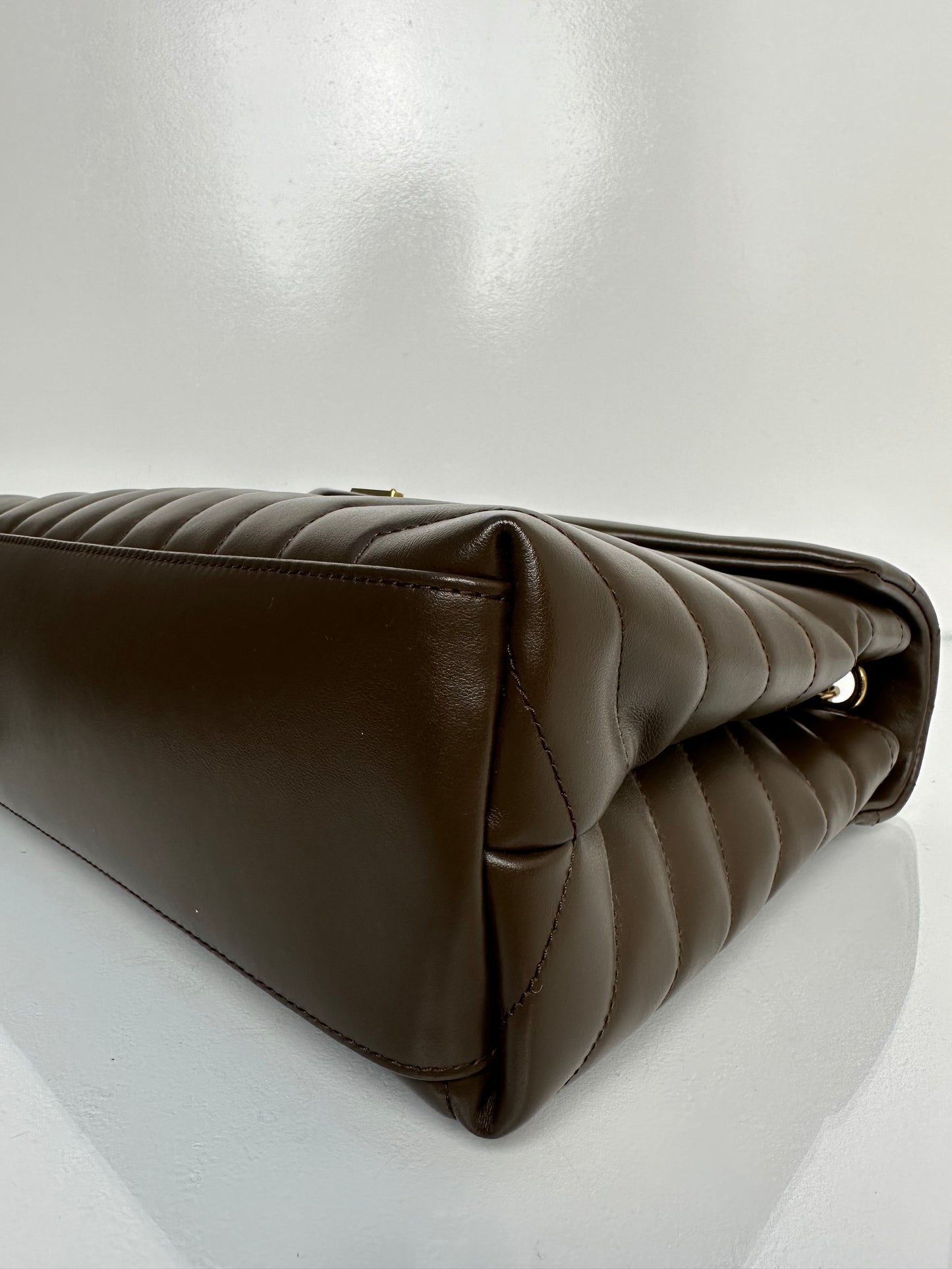 Saint Laurent Loulou Brown Matelasse Bag