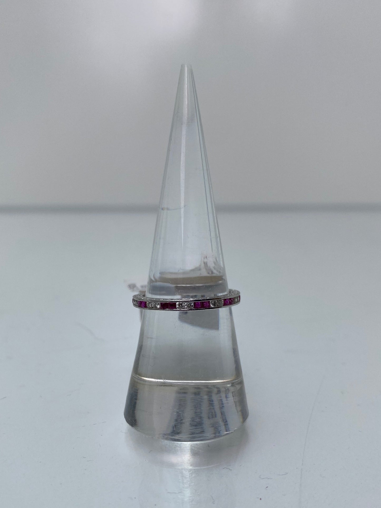 Diamond (0.50) & Ruby (0.50) Platinum Eternity Band, 7