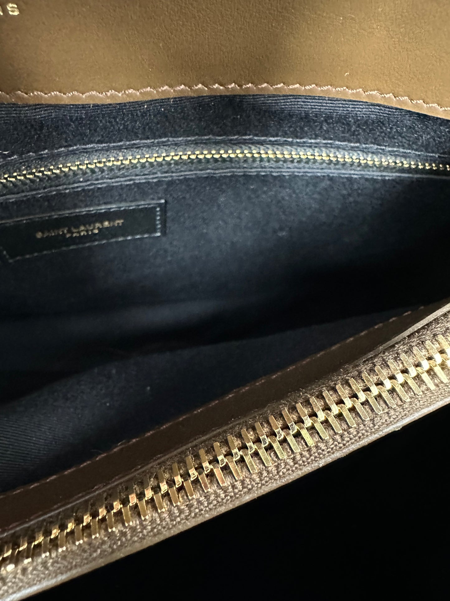 Saint Laurent Loulou Brown Matelasse Bag