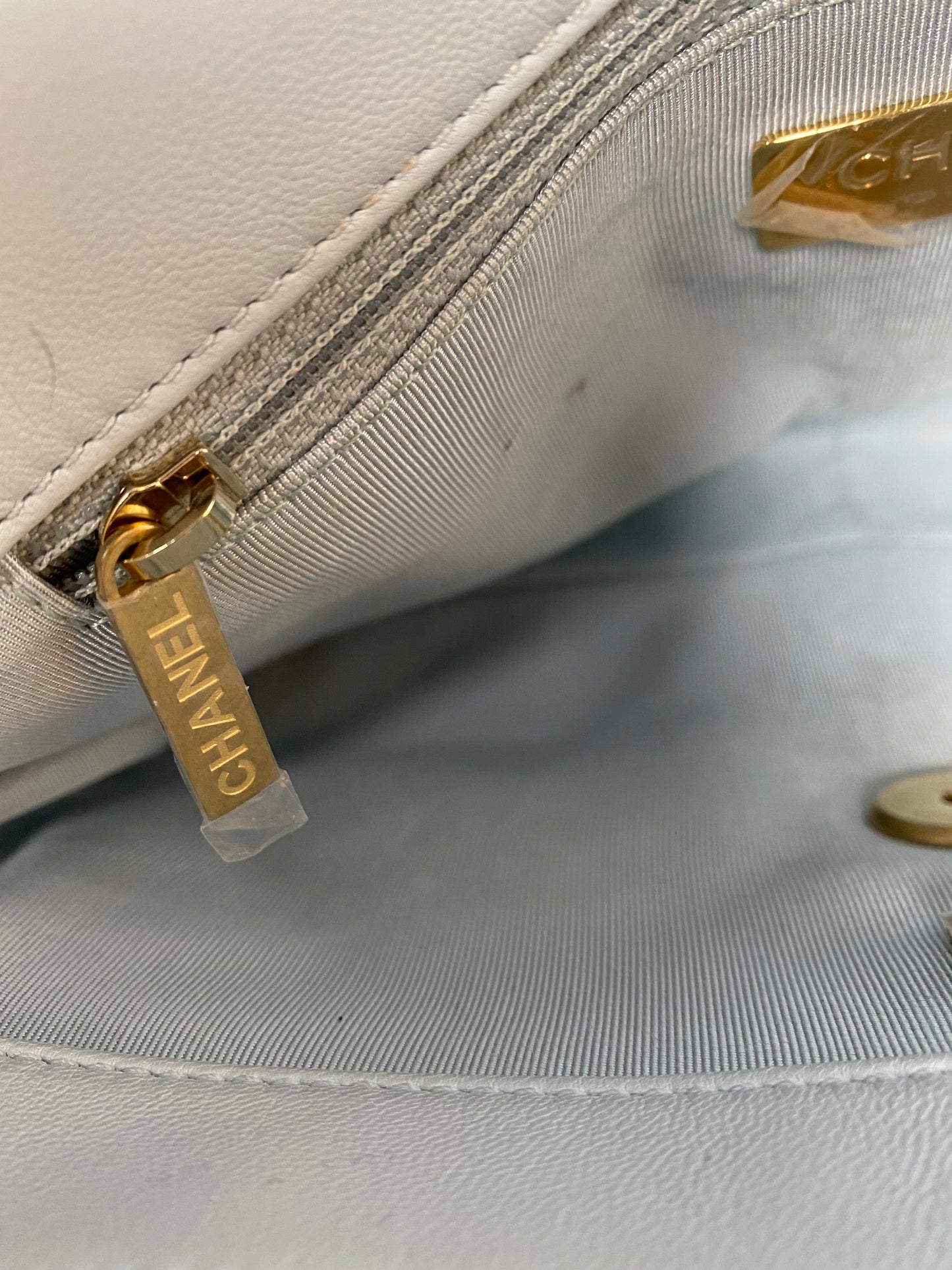 Chanel 19 Pale Blue Calfskin TTHW