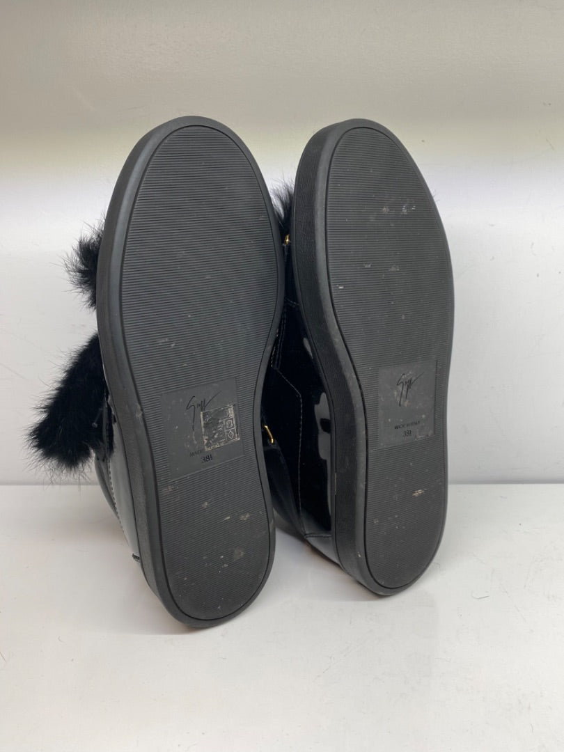 Guiseppe Zanotti Fur & Patent Shoes, 38.5