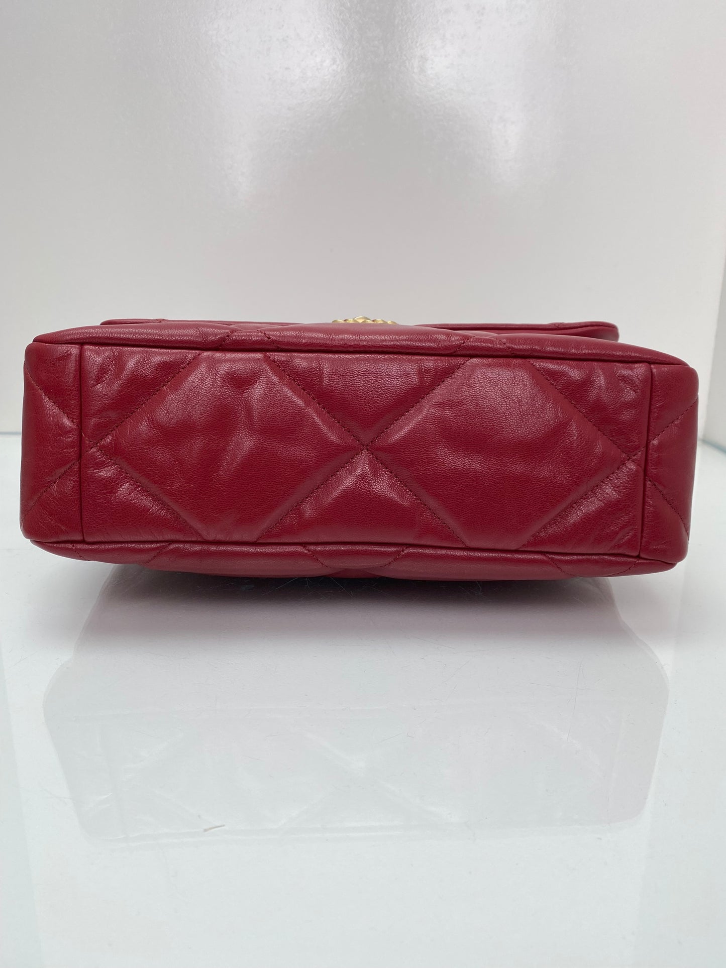 Chanel Red Quilted Medium Flap 19 Bag TTHW