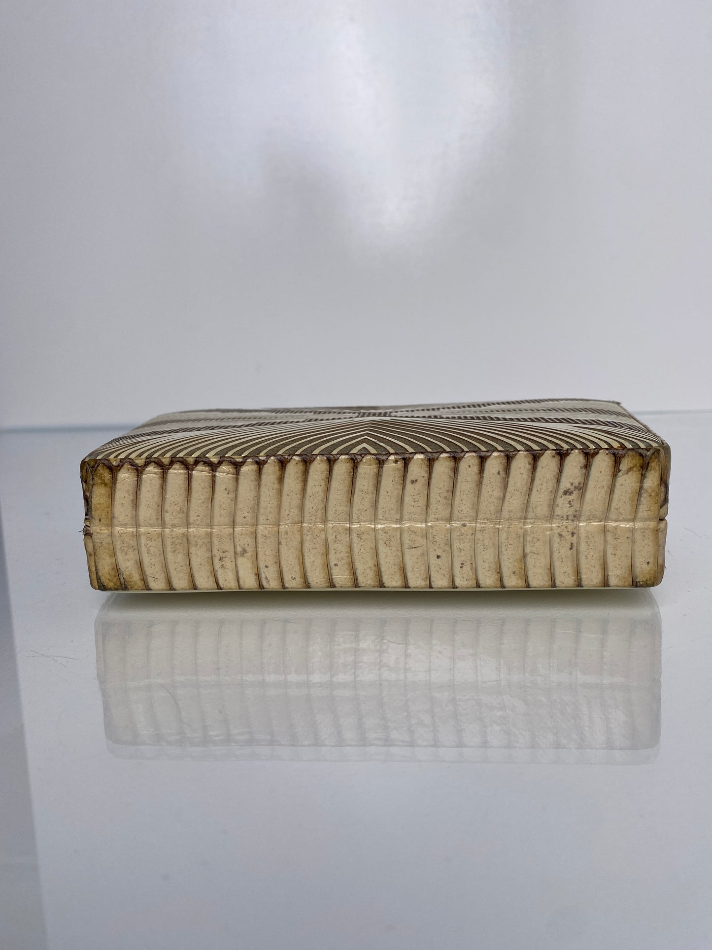 Tonya Hawkes Cream Exotic Clutch (As Is)