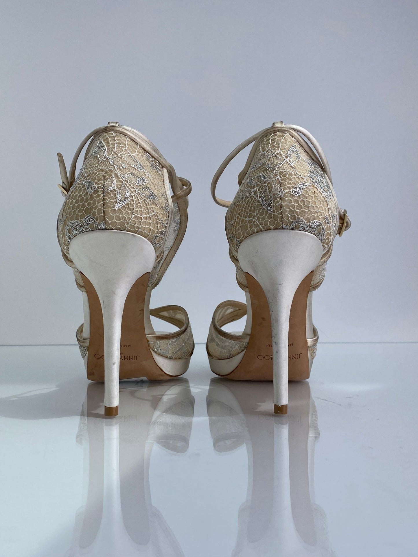 Jimmy Choo Cream Lace Pumps, 42