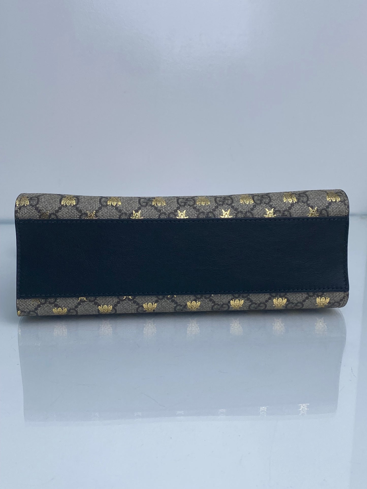 Gucci Monogram & Black Bee Padlock Small Tote Bag GHW