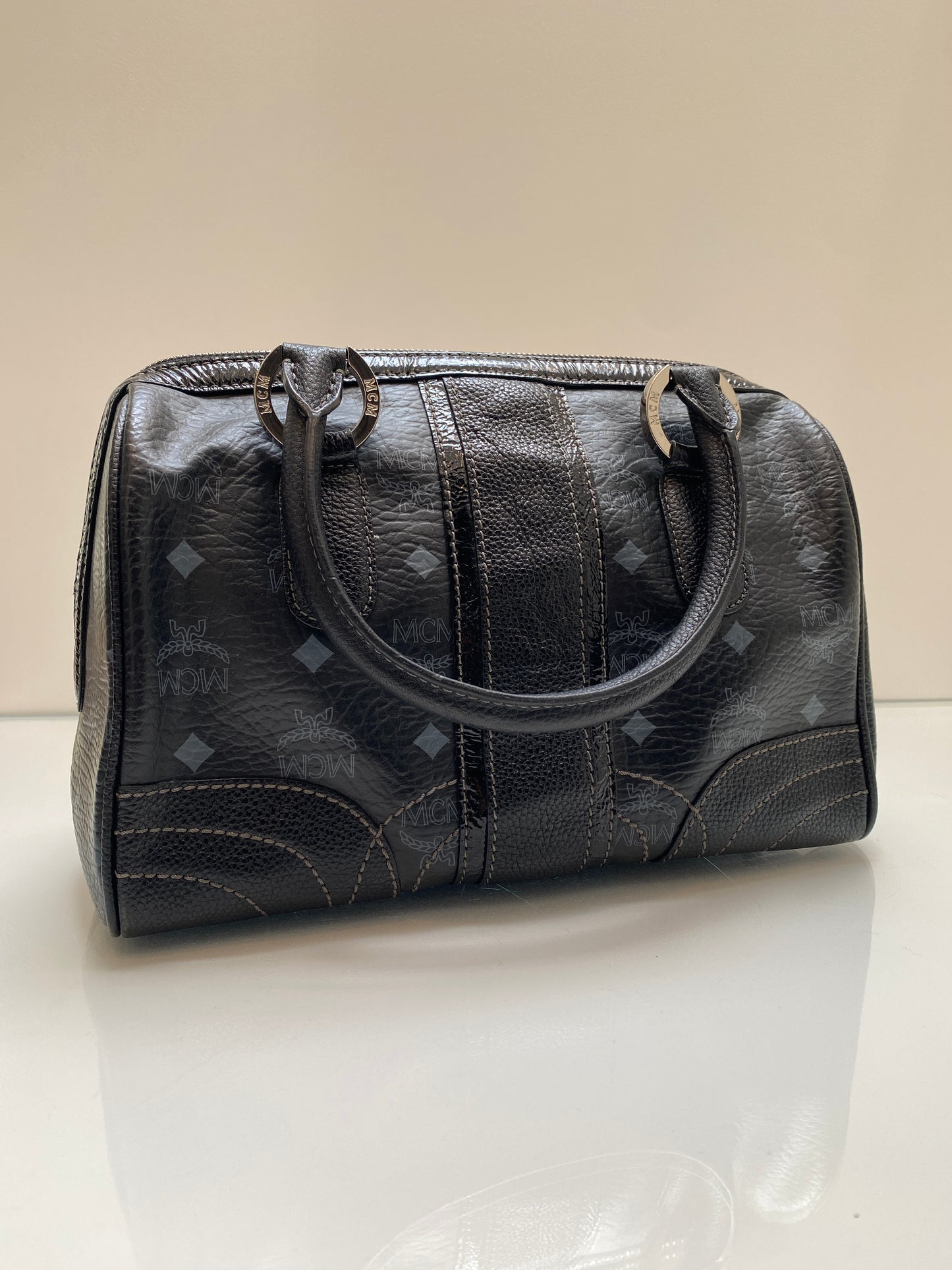 MCM Boston Black Bag