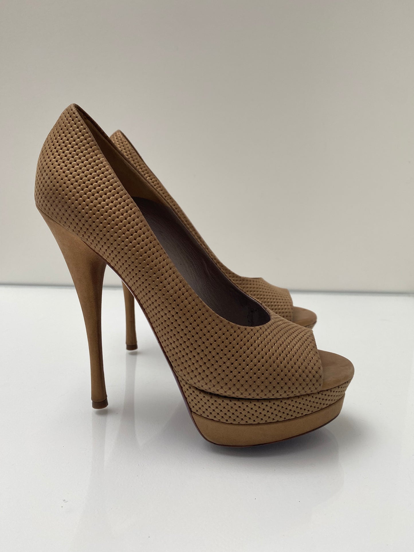Versace Bronze Heels, 38