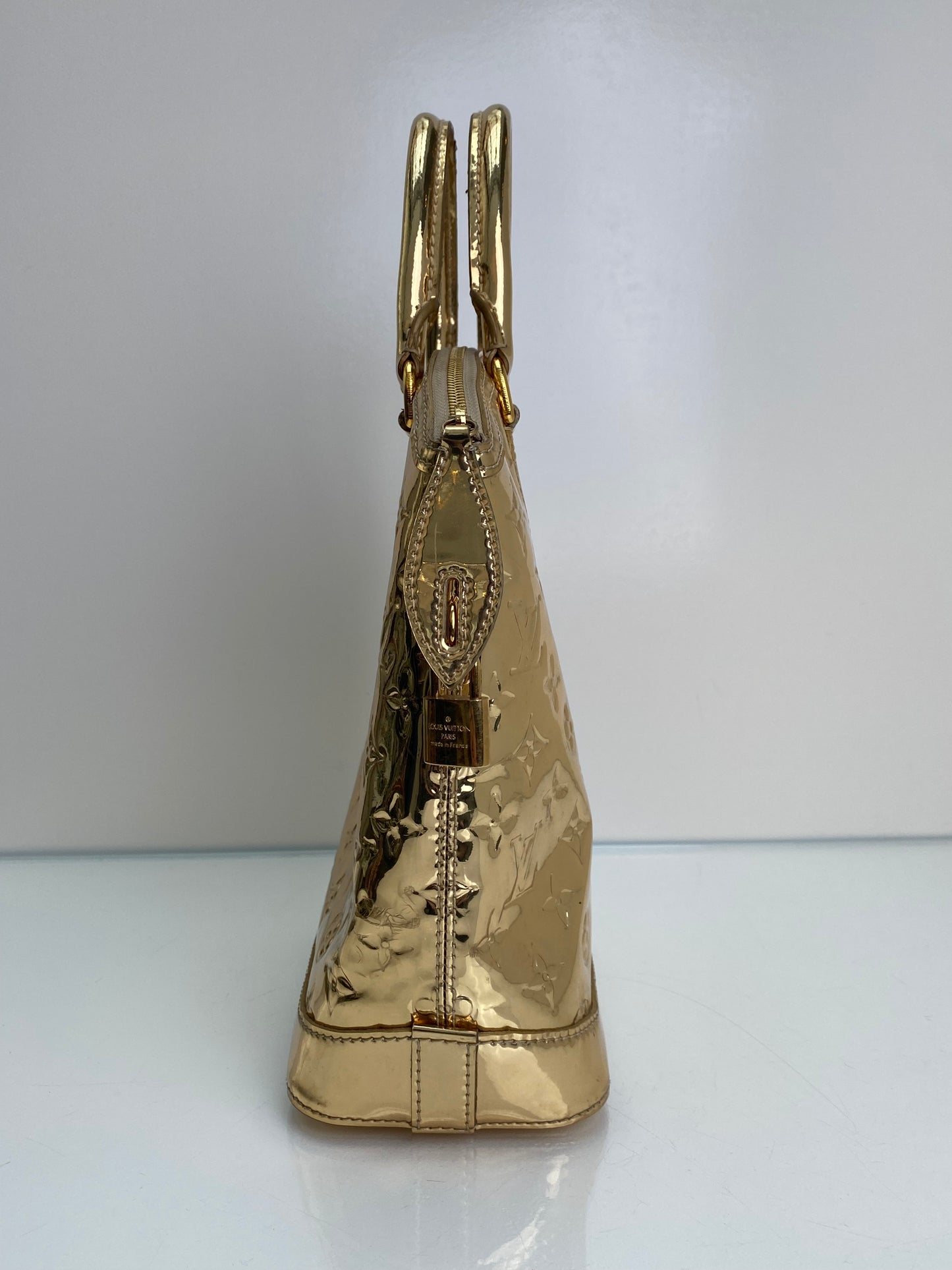 Louis Vuitton Gold Monogram Miroir Lockit PM Bag GHW