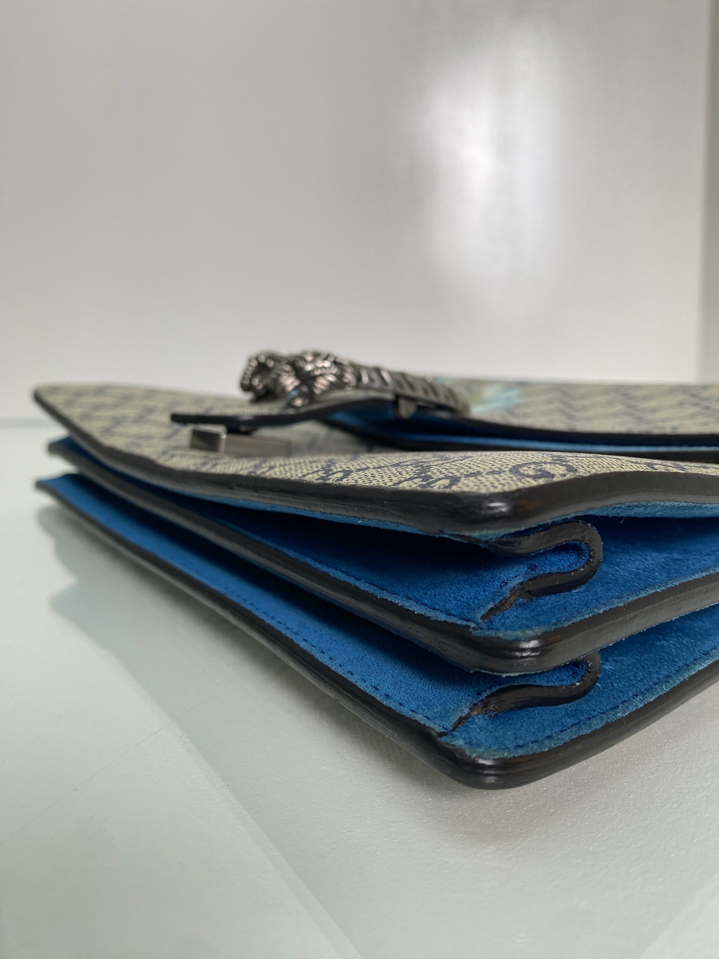 Gucci Blue Floral Supreme Dionysus Bag SHW