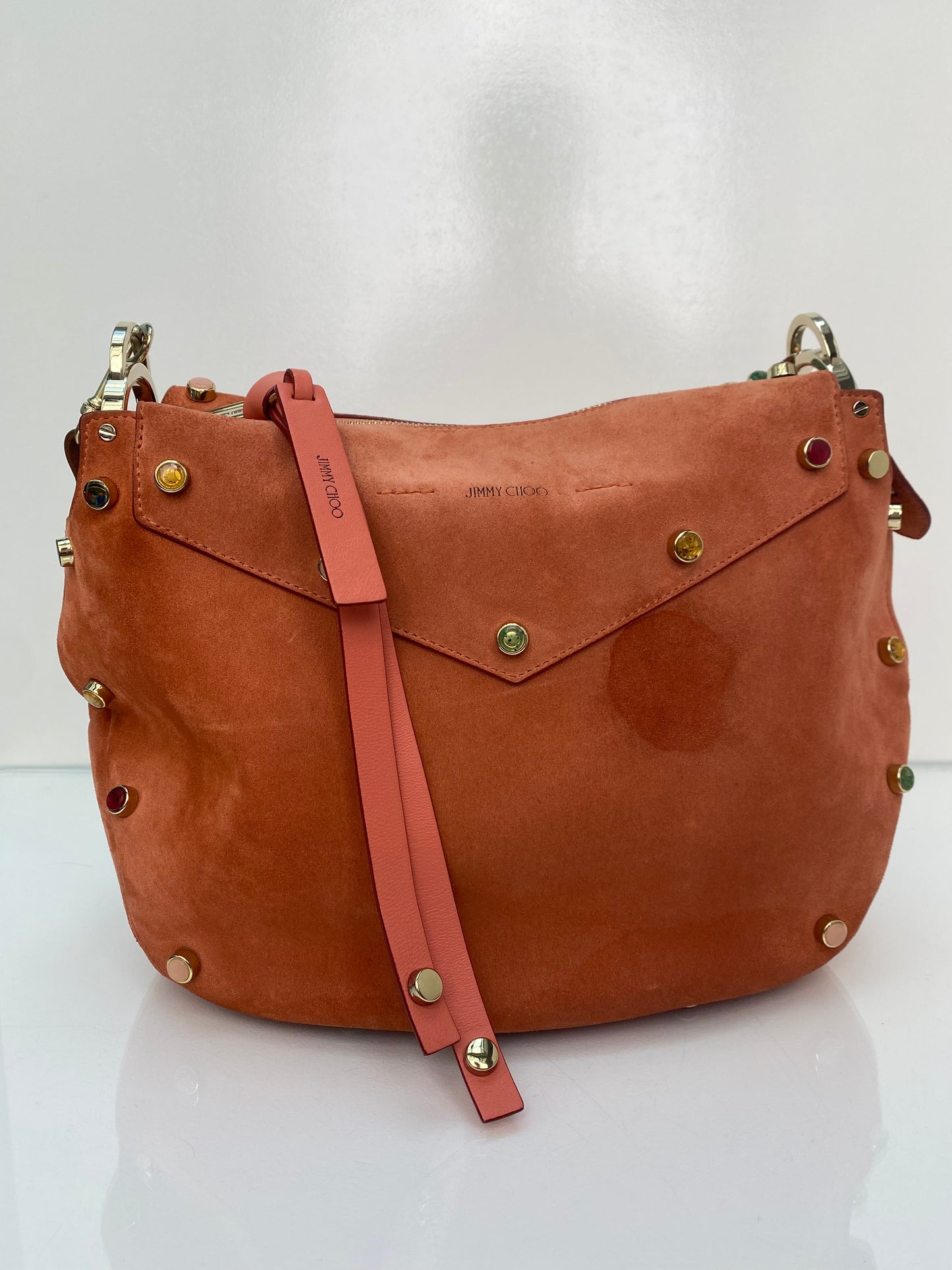 Jimmy Choo Orange Suede Hobo Bag (As Is)