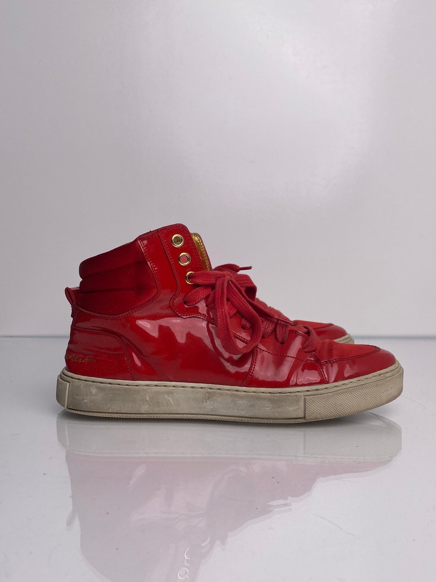 YSL Red Patent Leather Sneakers, 7
