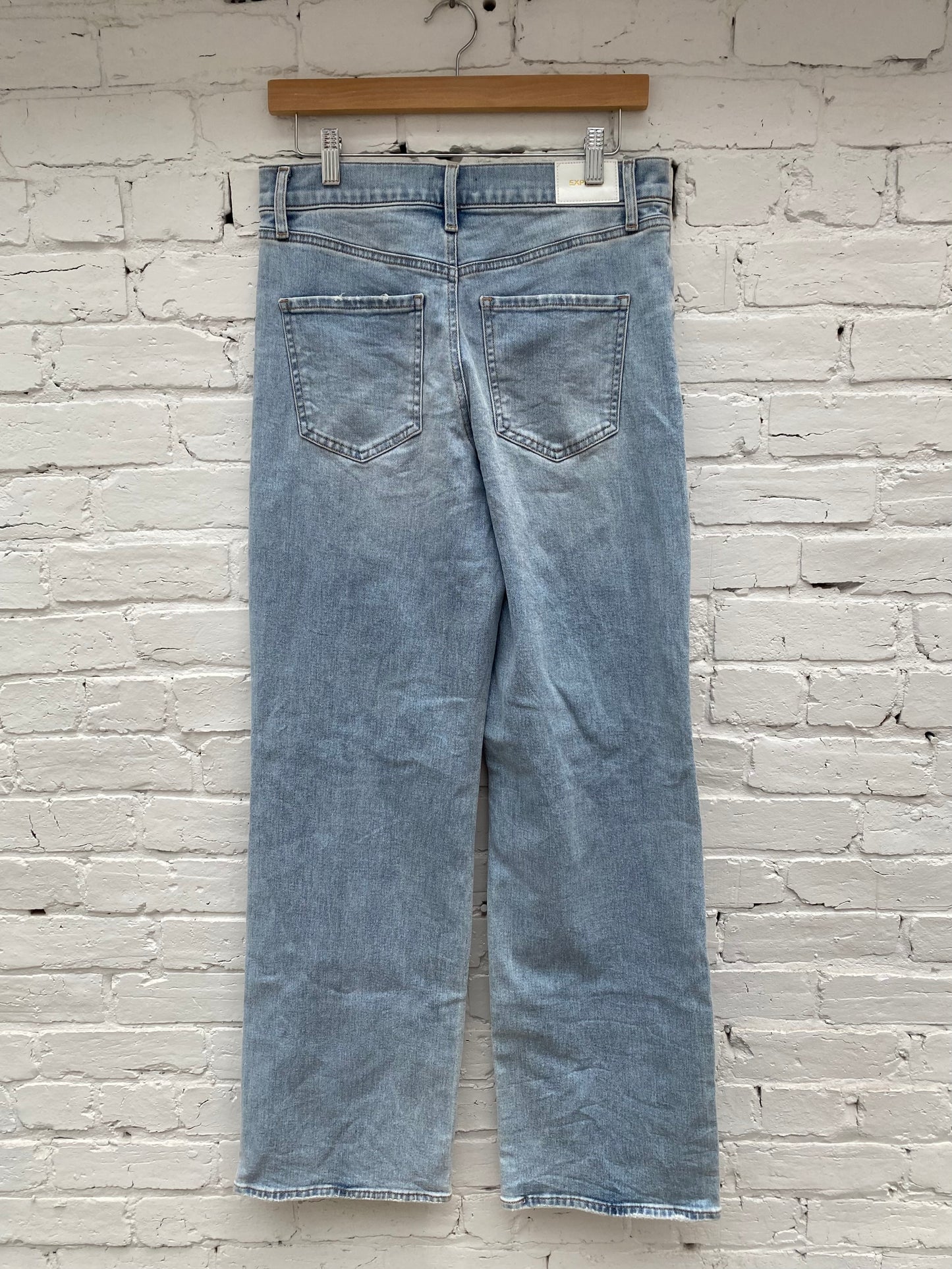 Express Light Wash Wide Leg Distressed Denim, 6