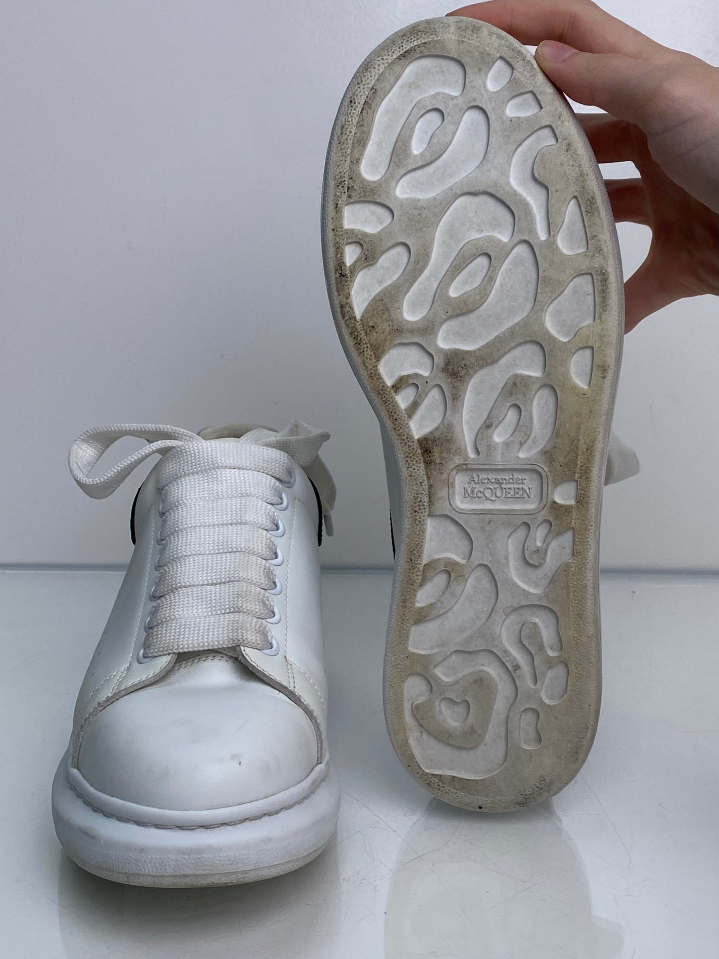 Alexander McQueen White Oversized Sneakers, 39