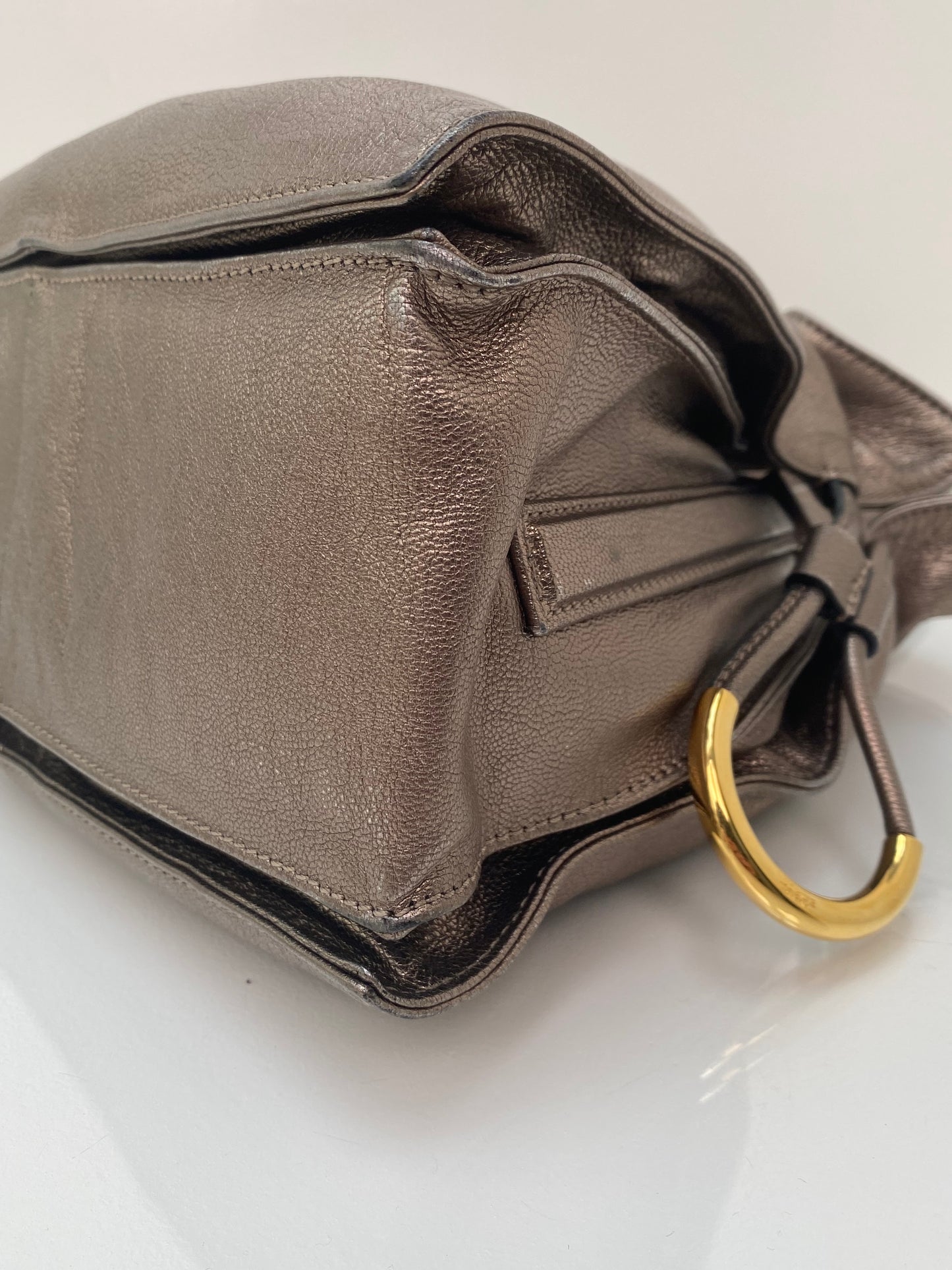 Loewe Brown Metallic Bag GHW