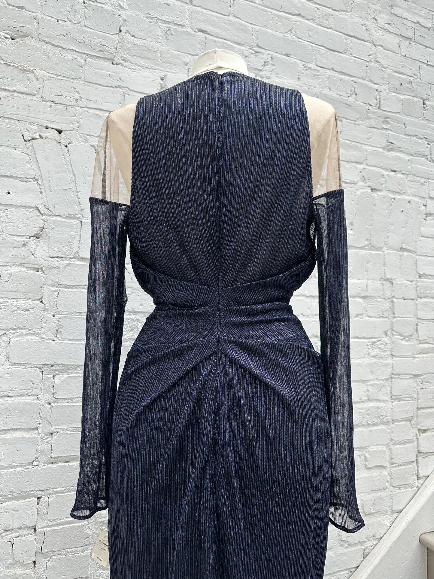 Talbot Runhof Navy Glitter Dress