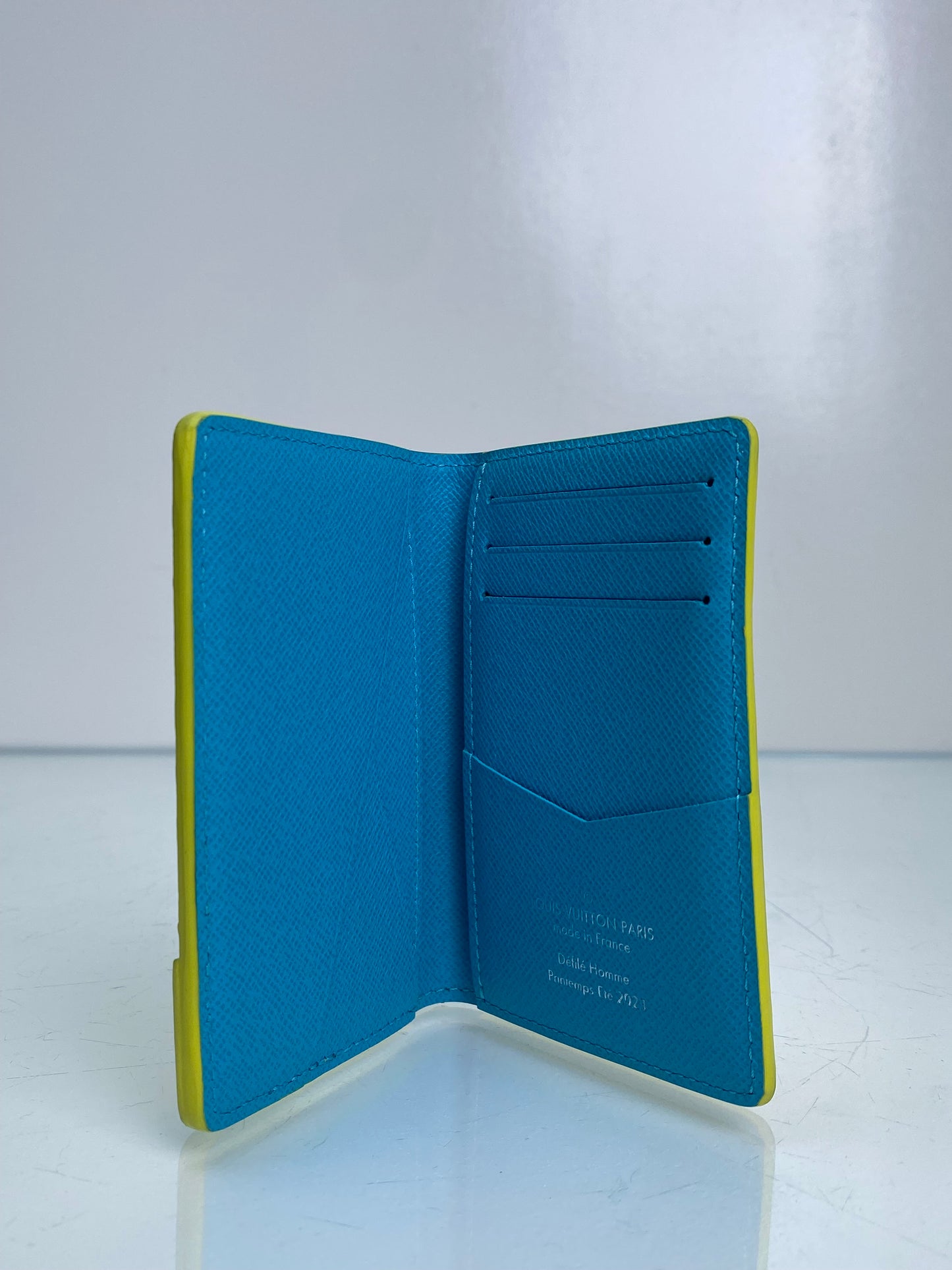 Louis Vuitton Monogram Playground Lime Pocket Organizer Wallet