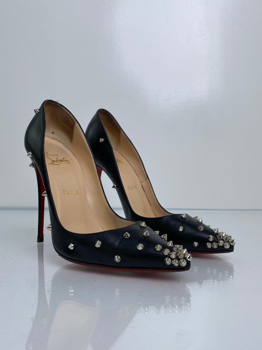 Christian Louboutin Black Spike Heels, 39.5