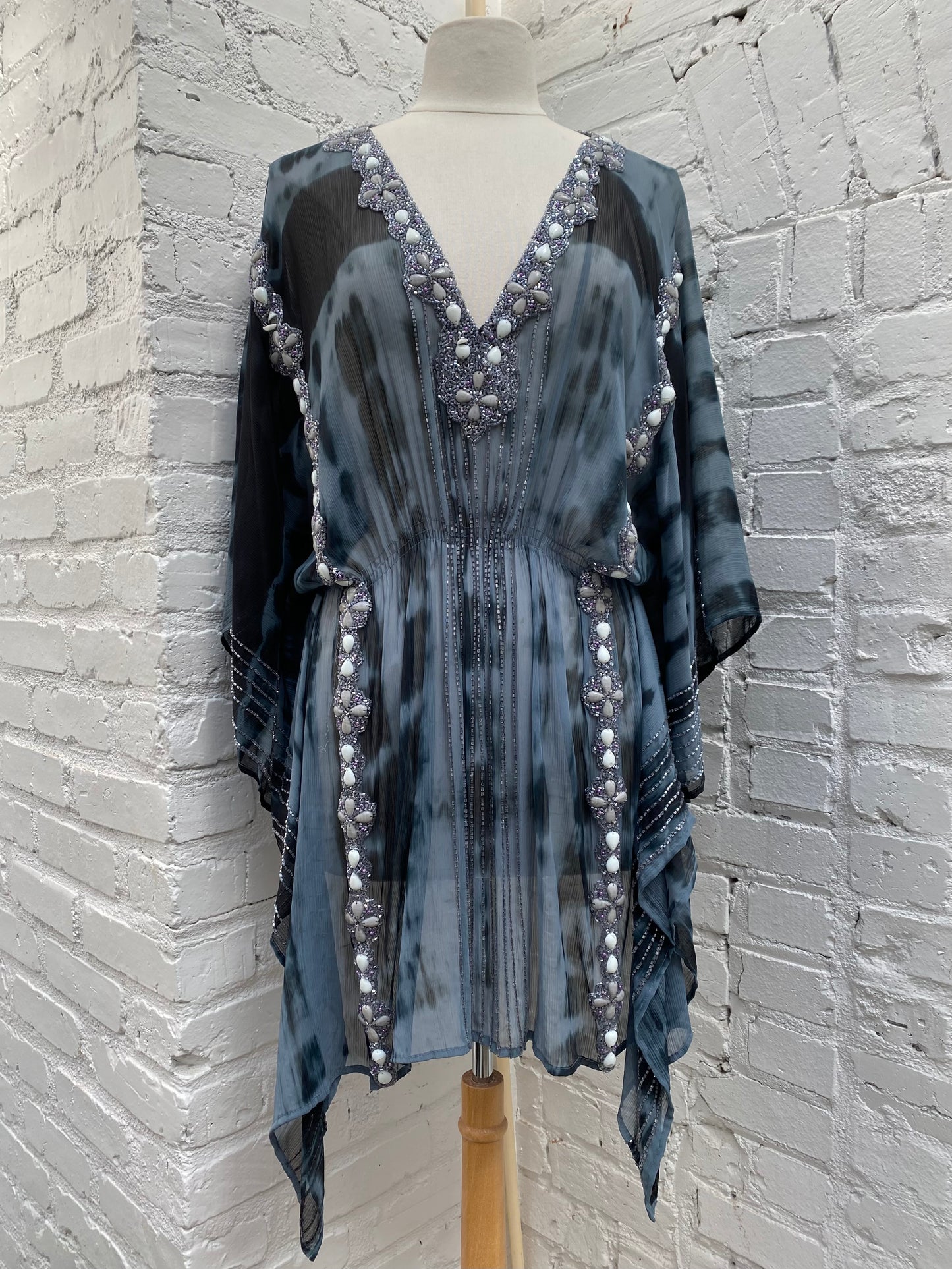 Bedazzled & Blue Tie Dye Coverup, O/S
