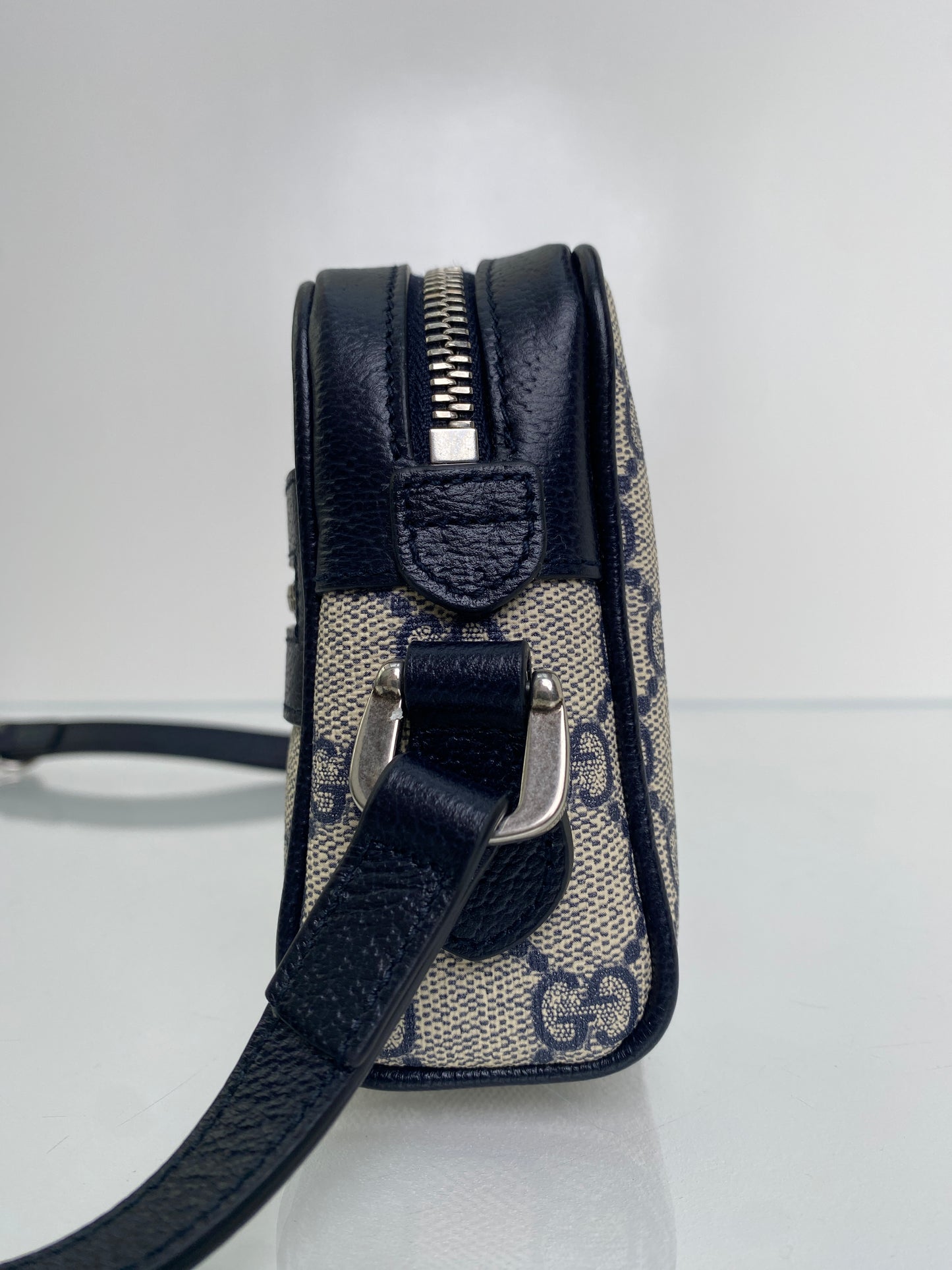 Gucci Navy Webstripe Ophidia Mini Crossbody SHW