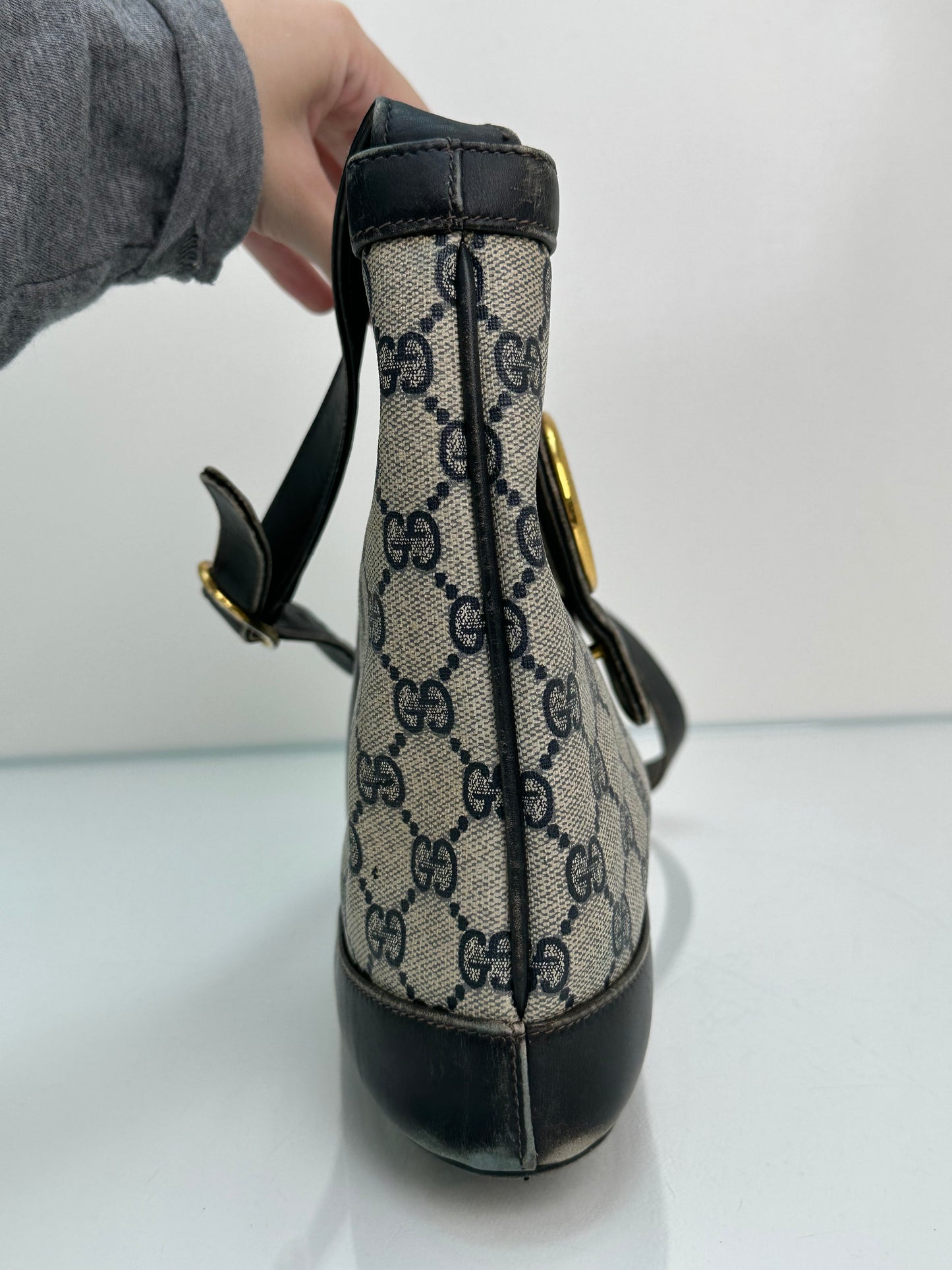 Gucci GG Navy Vintage Crossbody Bag