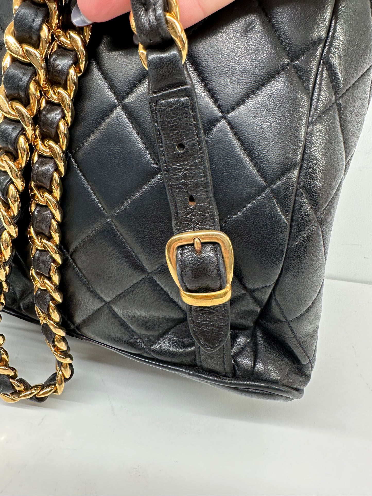 Chanel Duma Vintage Black Leather Backpack