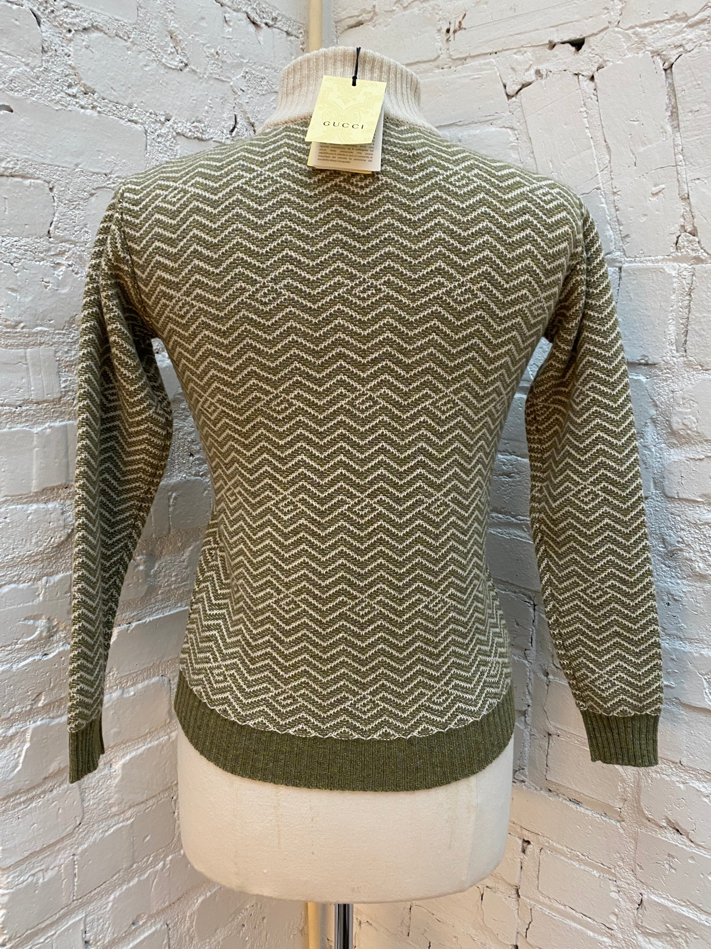 Gucci Kids Green Turtleneck Sweater, 10Y