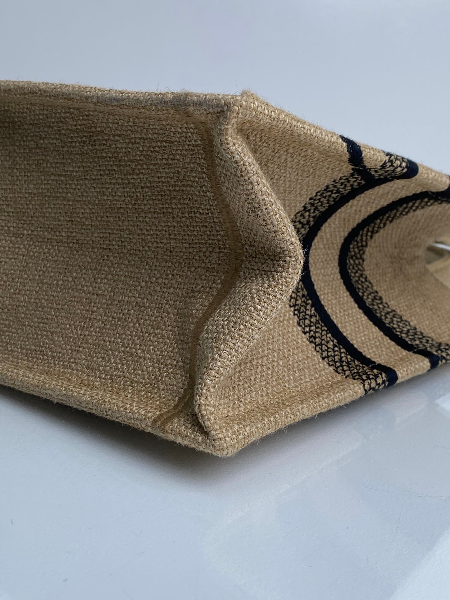Christian Dior Jute Small Logo Book Tote