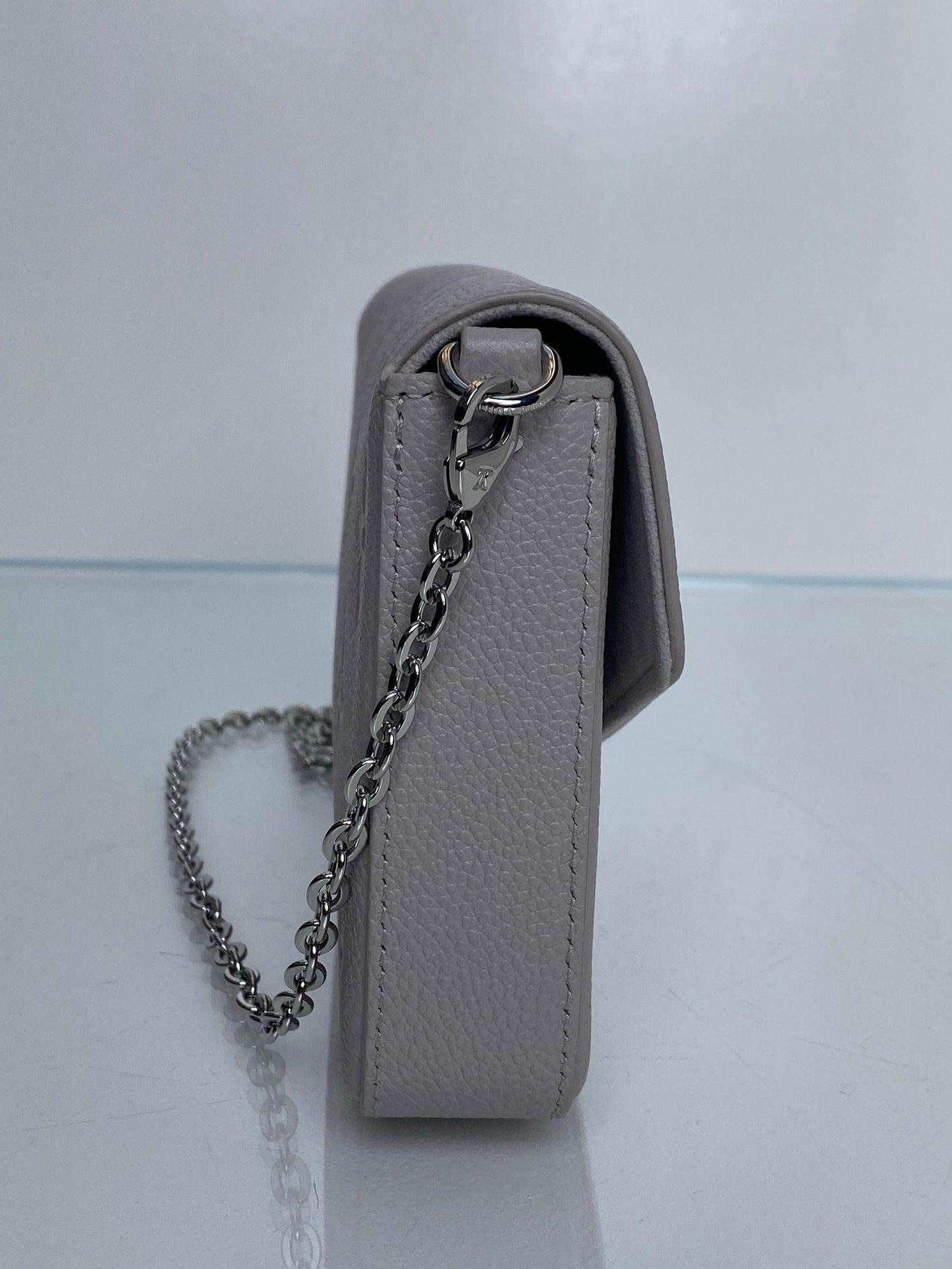 Louis Vuitton Grey Empreinte Pochette Félicie Bag SHW