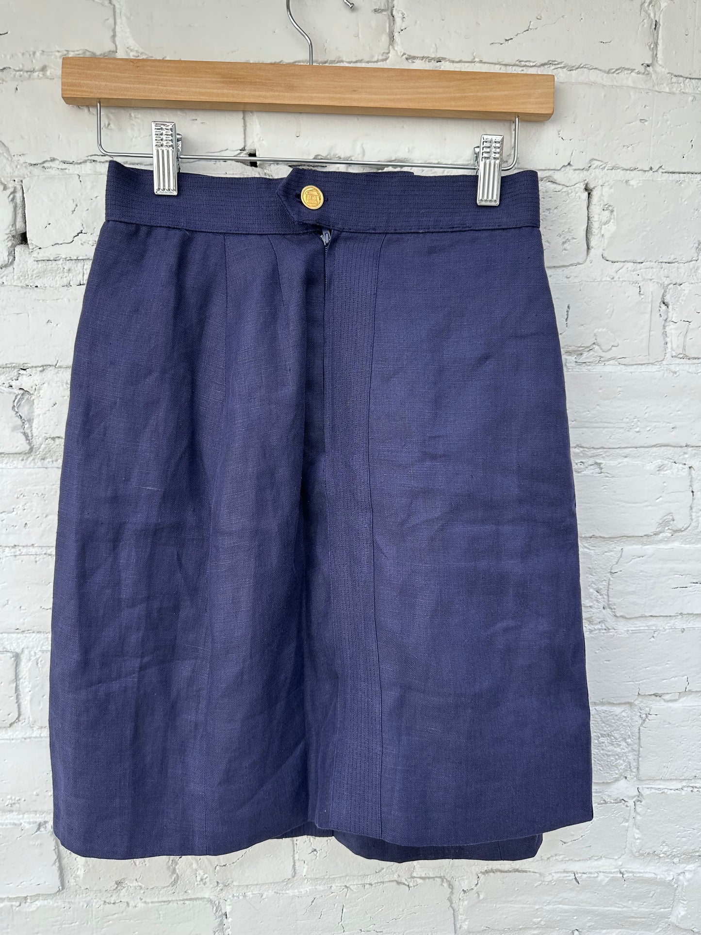 Chanel Navy Pencil Skirt, XS