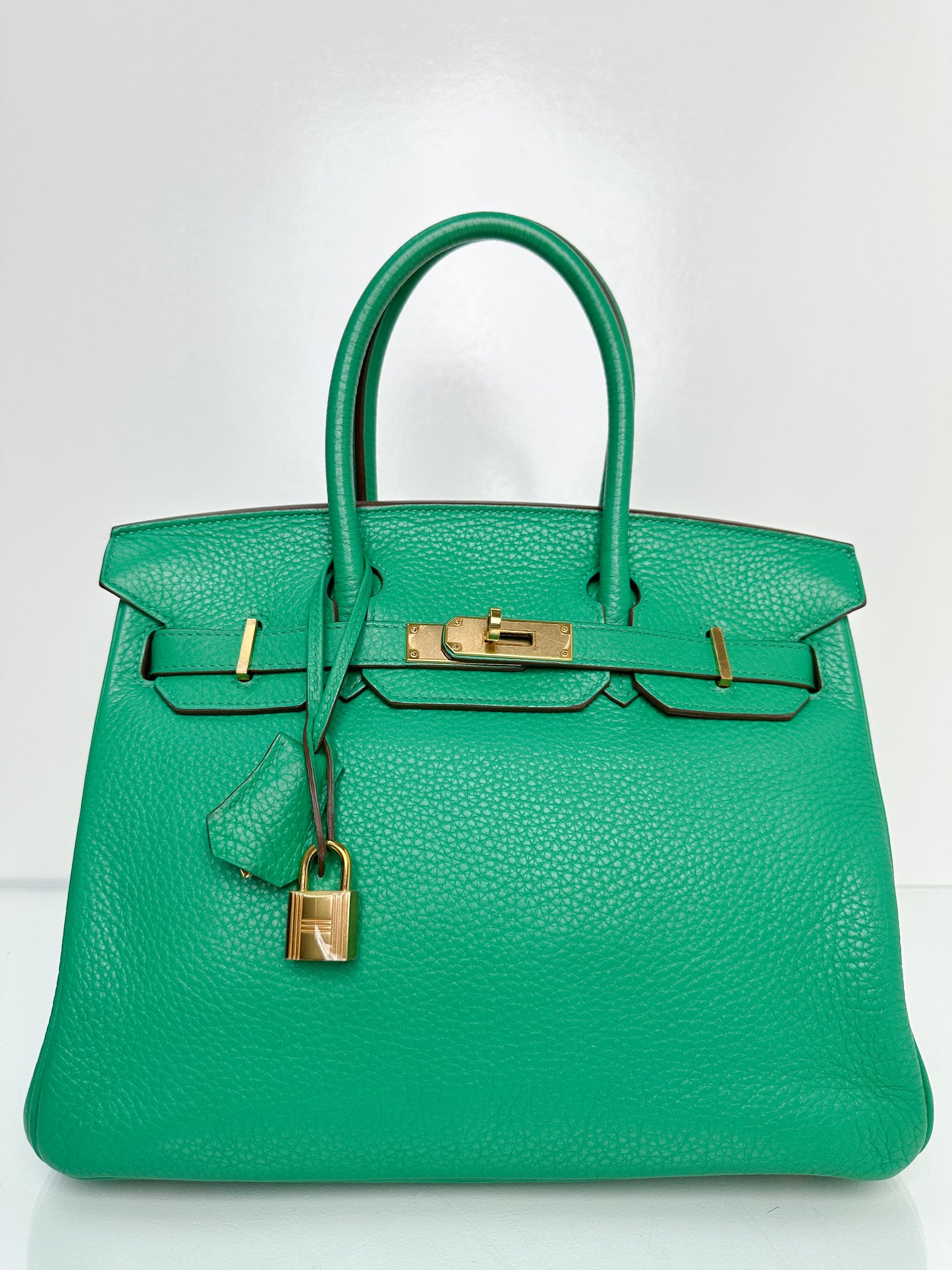 Hermes Birkin 30 Menthe Clemence GHW #P