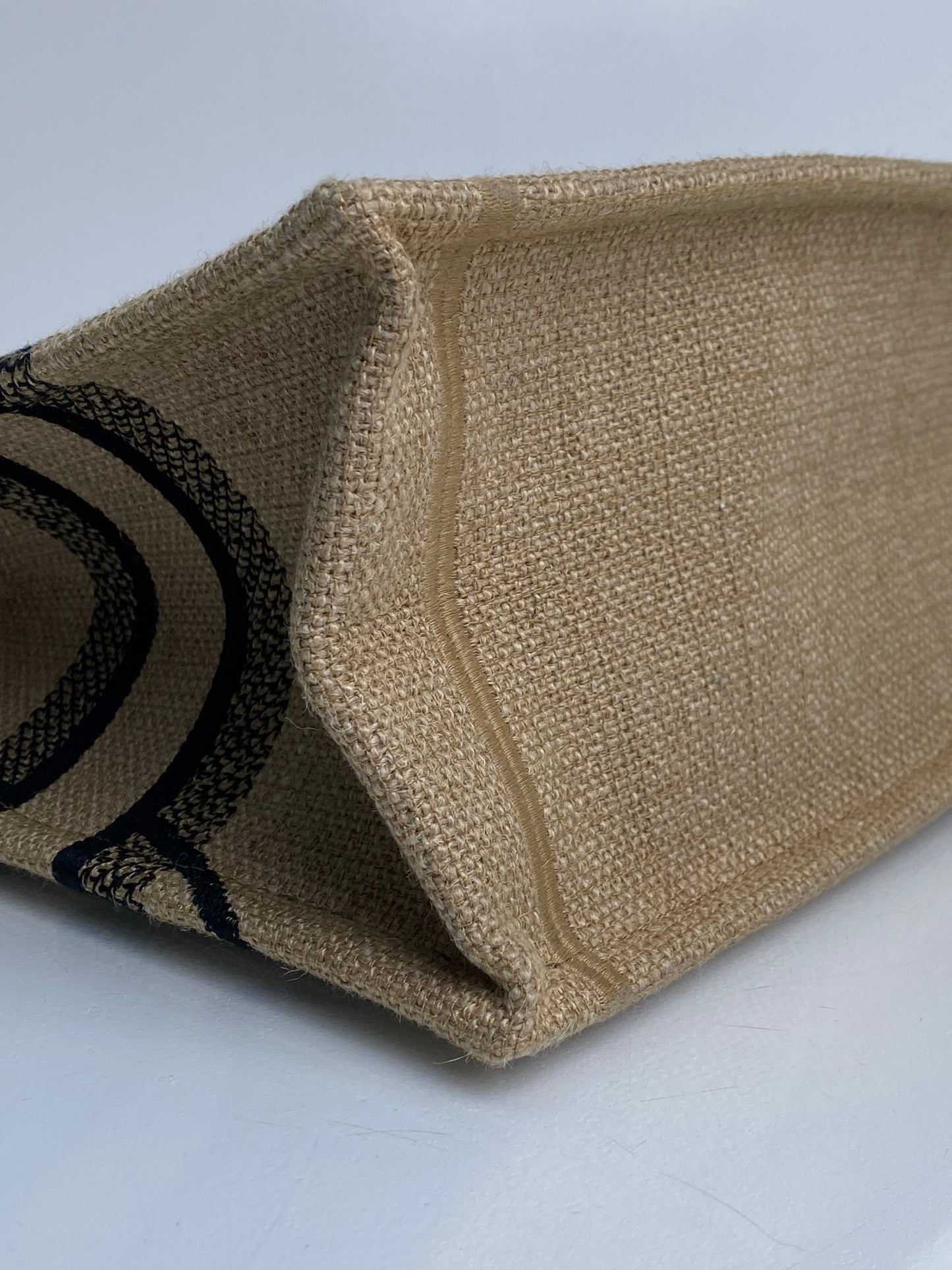 Christian Dior Jute Small Logo Book Tote