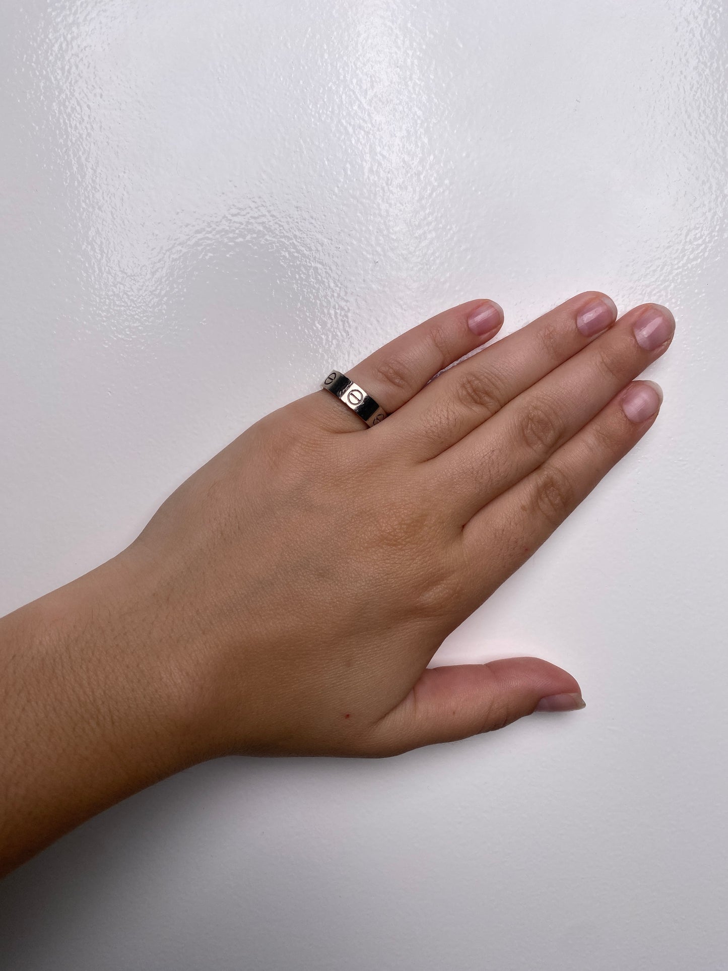 Cartier White Gold Love Ring, 4.5