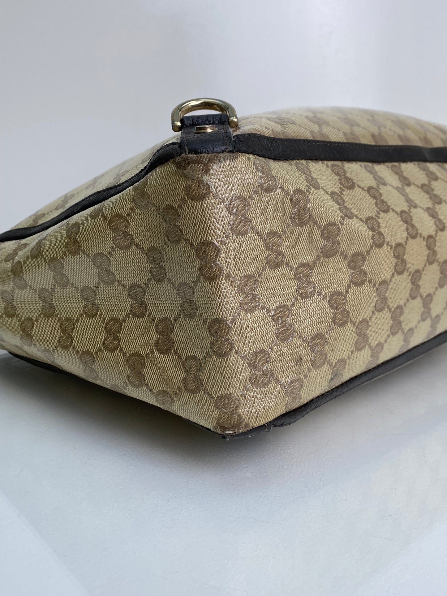 Gucci Vintage Supreme Coated Canvas Tote Bag GHW
