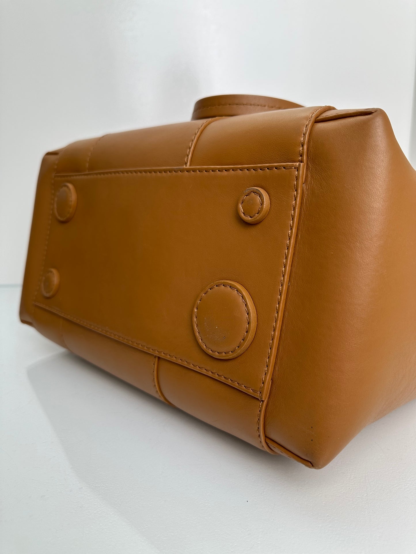 Off-White Tan Leather Tote