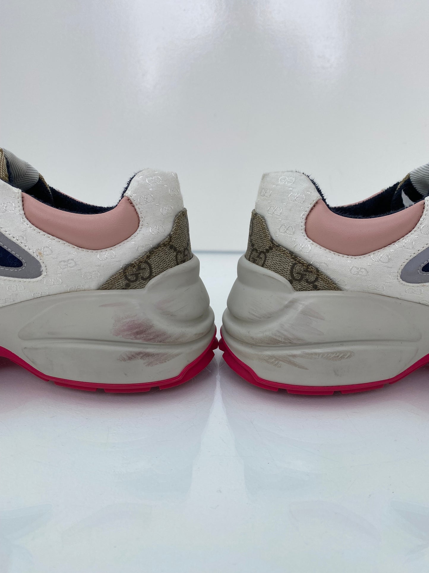 Gucci Rhyton Canvas Pink/Navy Sneaker, 40