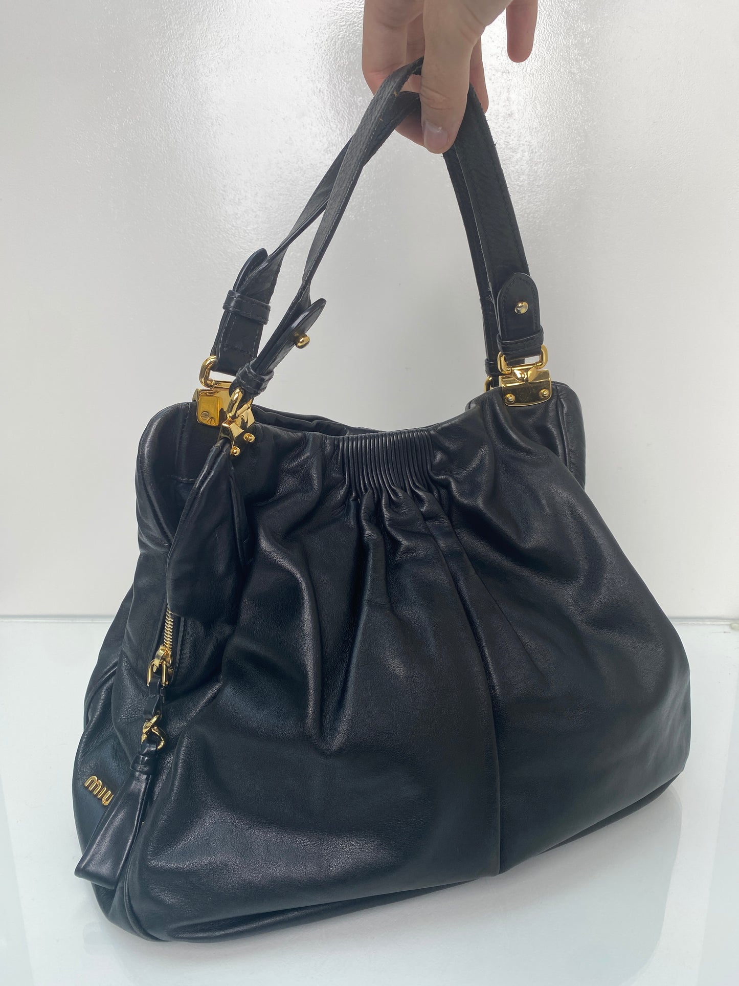 Miu Miu Black Leather Bag GHW